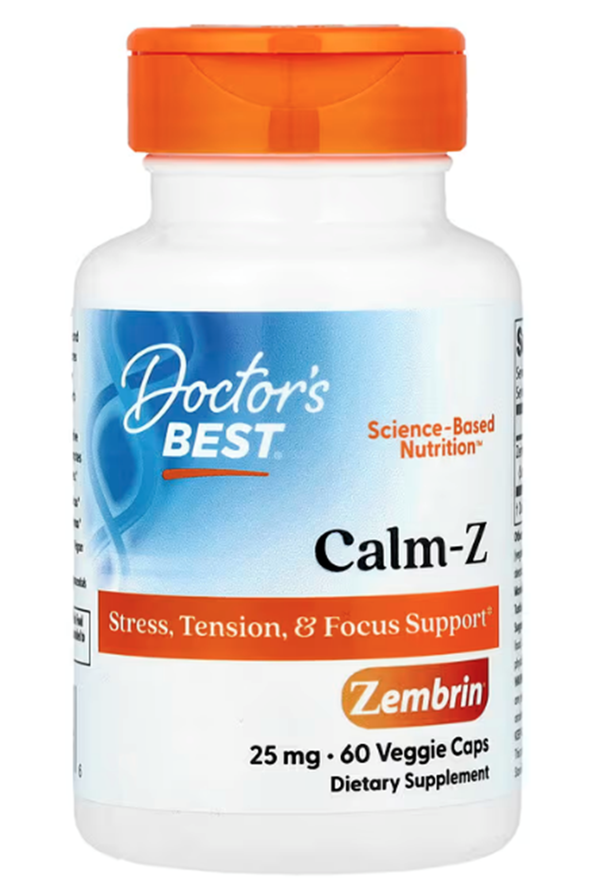 Doctor's Best, Calm-Z with Zembrin, 25 mg 60 Veggie Capsul. ORJ Usa Version.50.