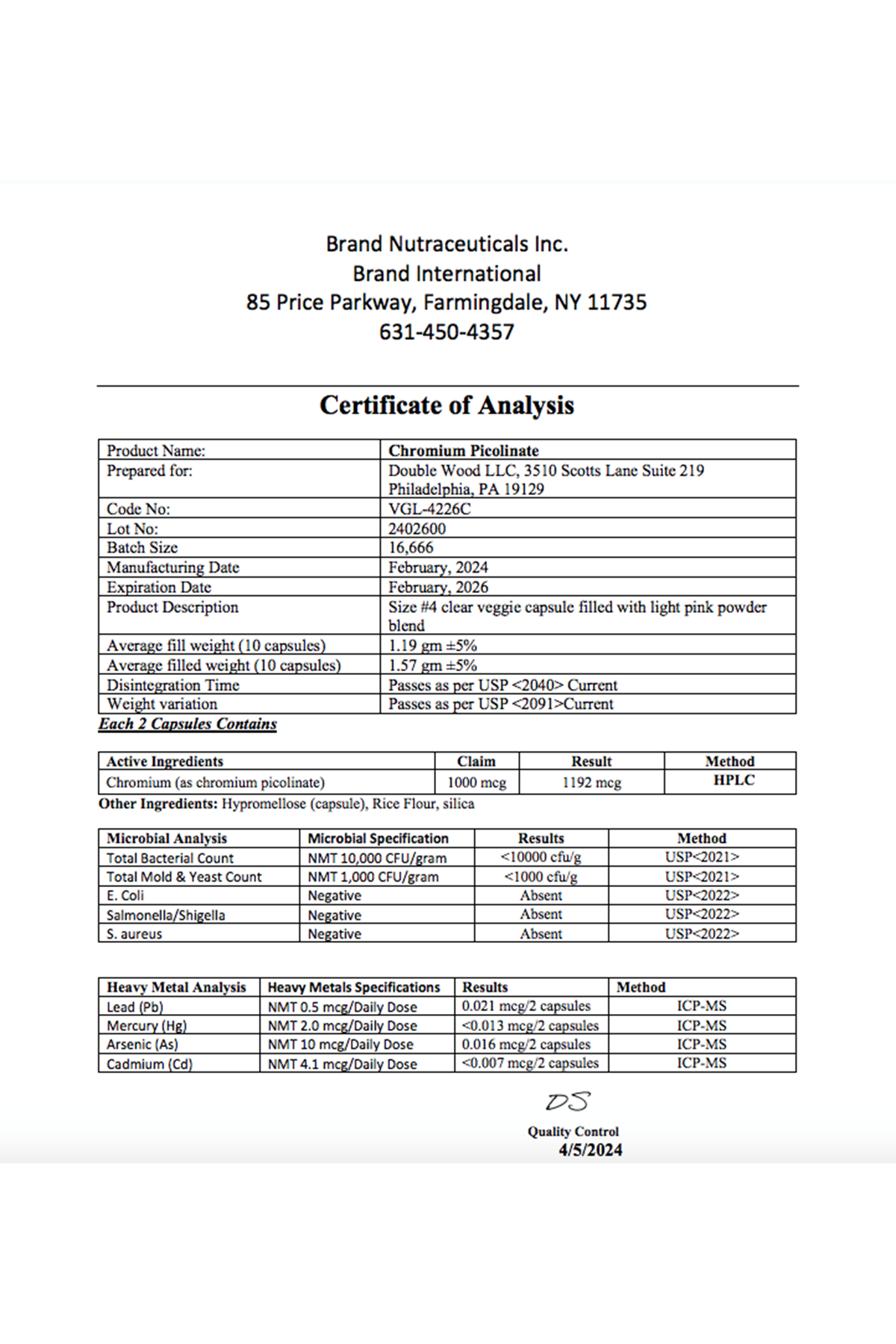 Double Wood Chromium Picolinate (Özelsporcugıdaların'dan !!) 1000mcg 300 Capsul.Abd Menşei.