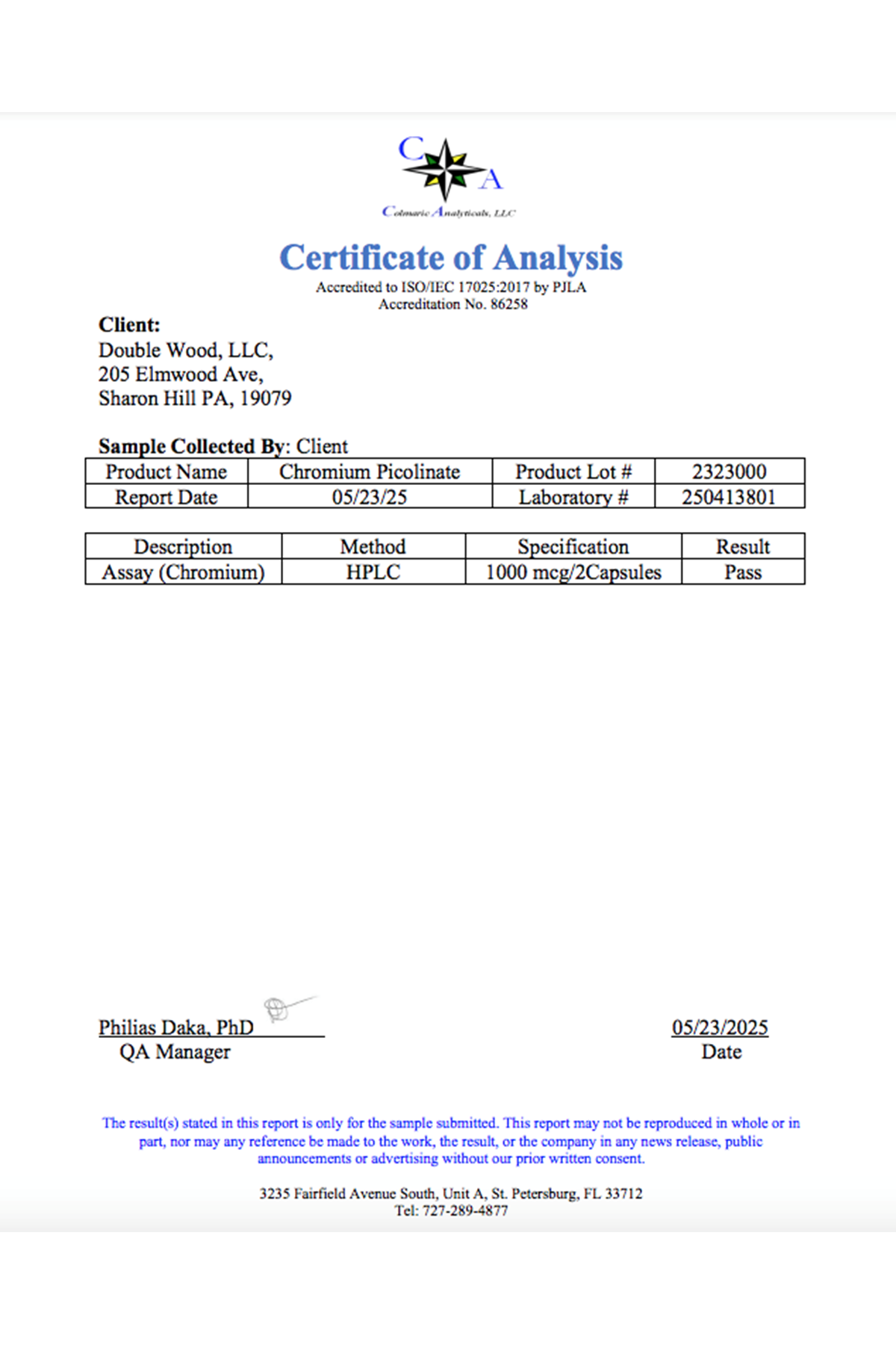 Double Wood Chromium Picolinate (Özelsporcugıdaların'dan !!) 1000mcg 300 Capsul.Abd Menşei.