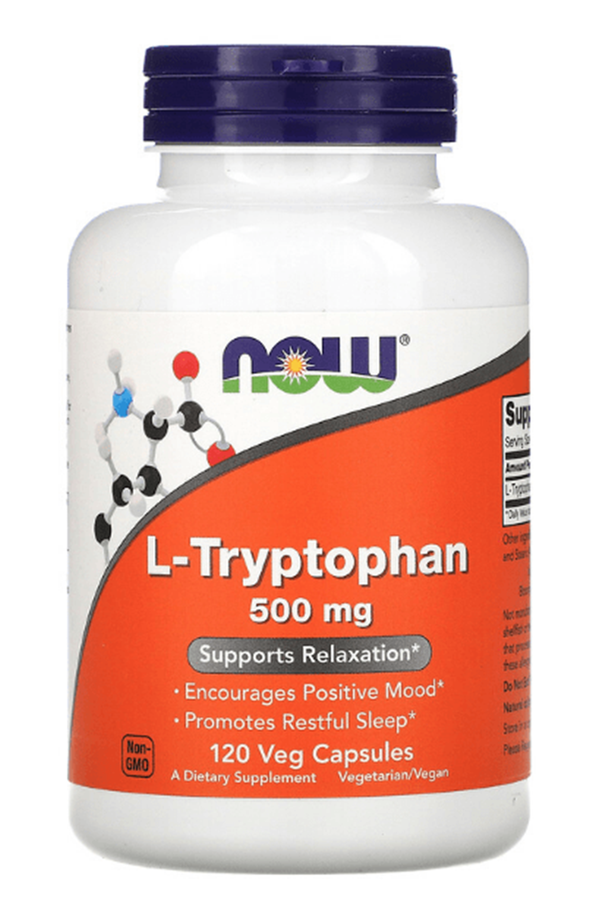 NOW Sports L-Tryptophan  500 mg  120 Veg Capsul.(EXP:09.2025) USA MENŞEİ. 47.