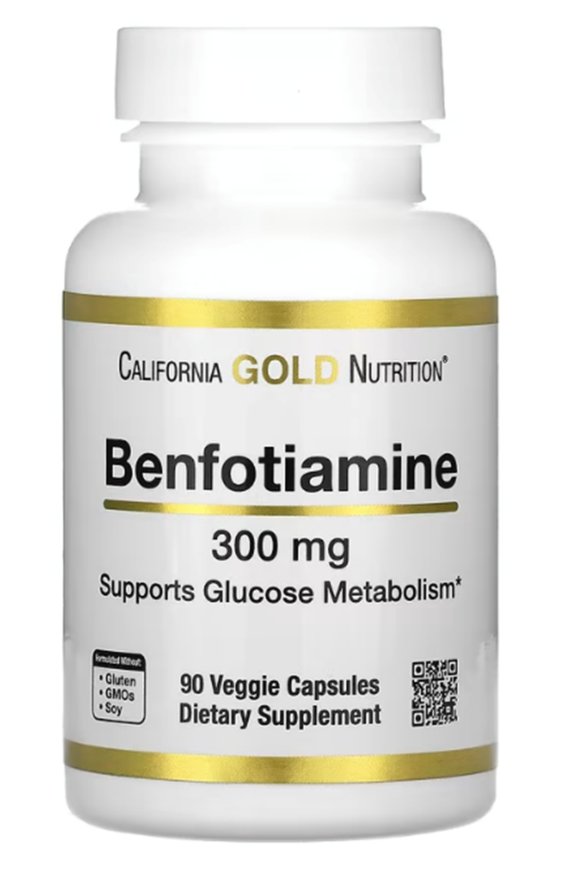 California Gold Nutrition, Benfotiamine, 300 mg, 90 Veggie Capsules.Abd Menşei.ÖSG.51.