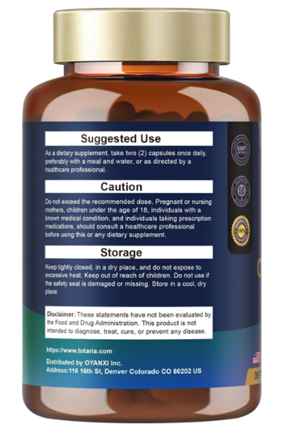 Totaria Healt  Sea Moss Black Seed Oil Ginger Shilajit with Bladder Burdock Ceylon Cinnamon Berberine ACV Manuka VIT C  D3, 120 Caps.Abd Menşei.45.