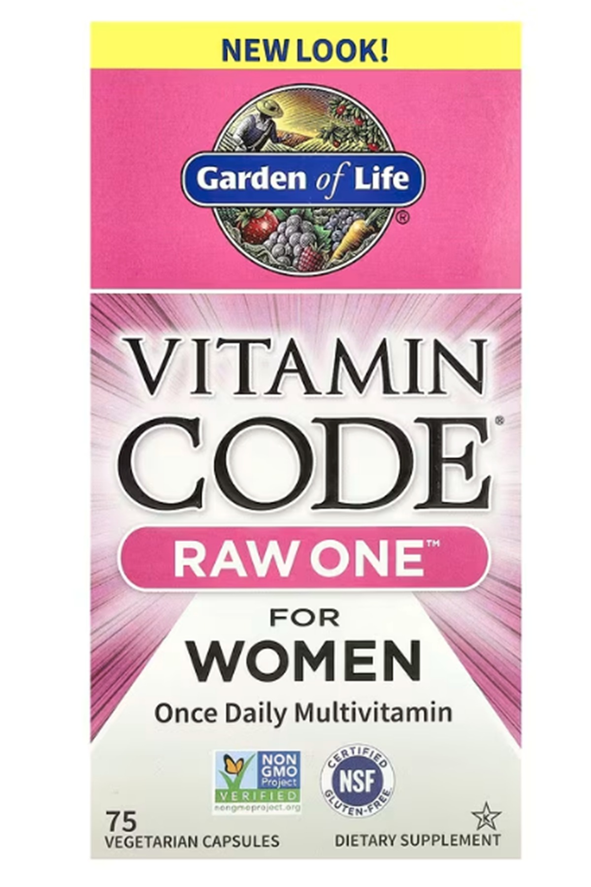 Garden of Life  Vitamin Code RAW One Once Daily Multi vitamin For Women, 75 Vege Capsul.Abd Menşei.