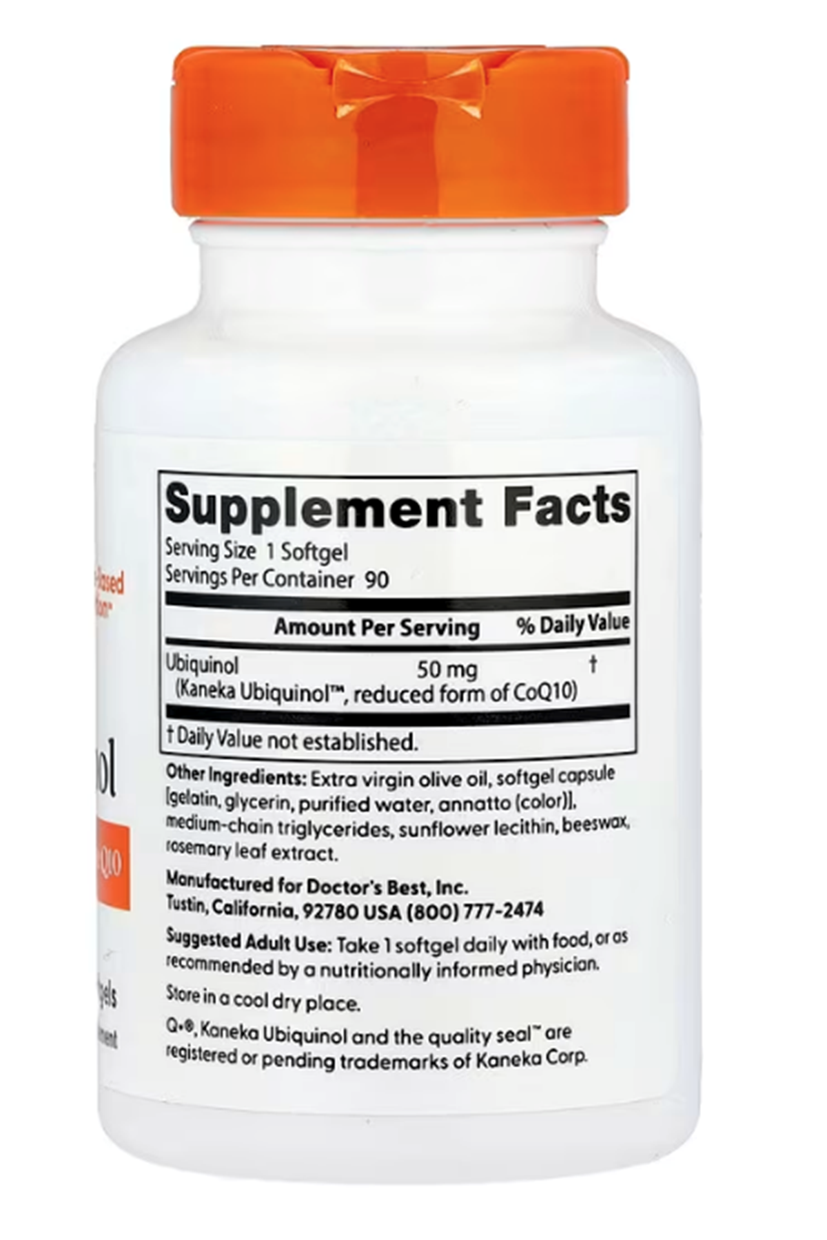 Doctor's Best, Ubiquinol with Kaneka, 50 mg, 90 Softgels..58.