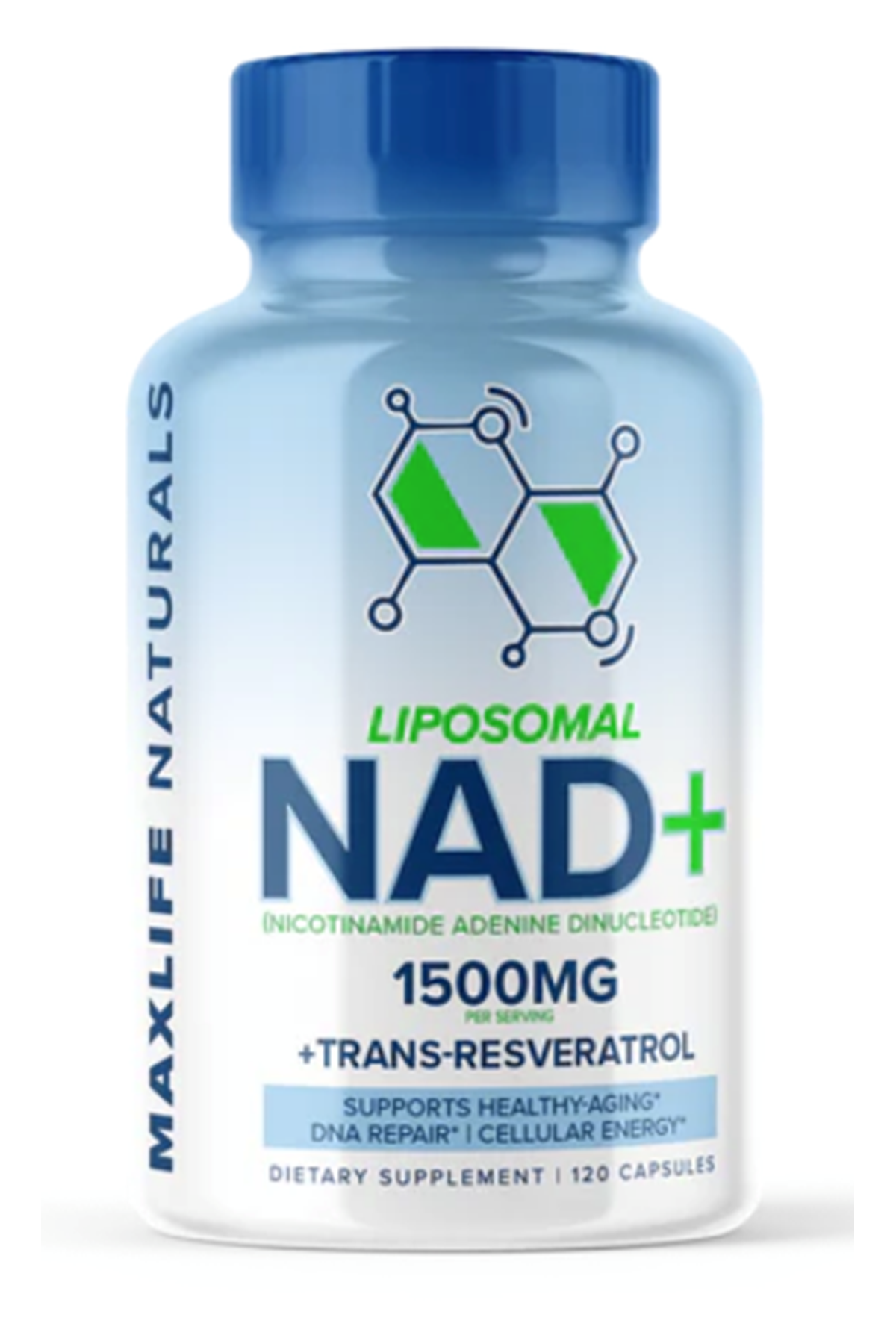 Maxlife Naturals Liposomal NAD+(Özelsporcugıdaların'dan !!) Trans-Resveratrol 1500mg - 120 Capsules.Made ın Usa 47.