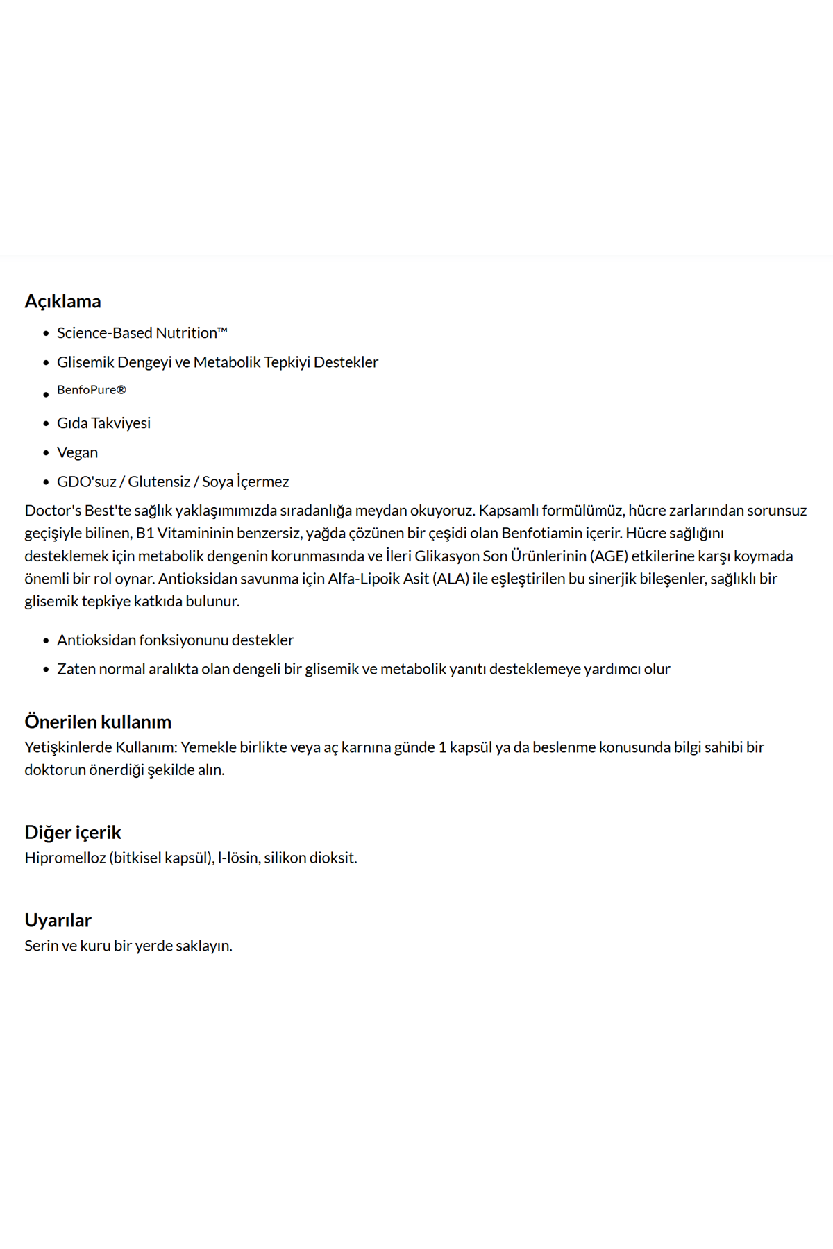 Doctor's Best, Benfotiamine 150 (Özelsporcugıdaların'dan !!)+ Alpha-Lipoic Acid 300, 60 Veggie Capsul.44.