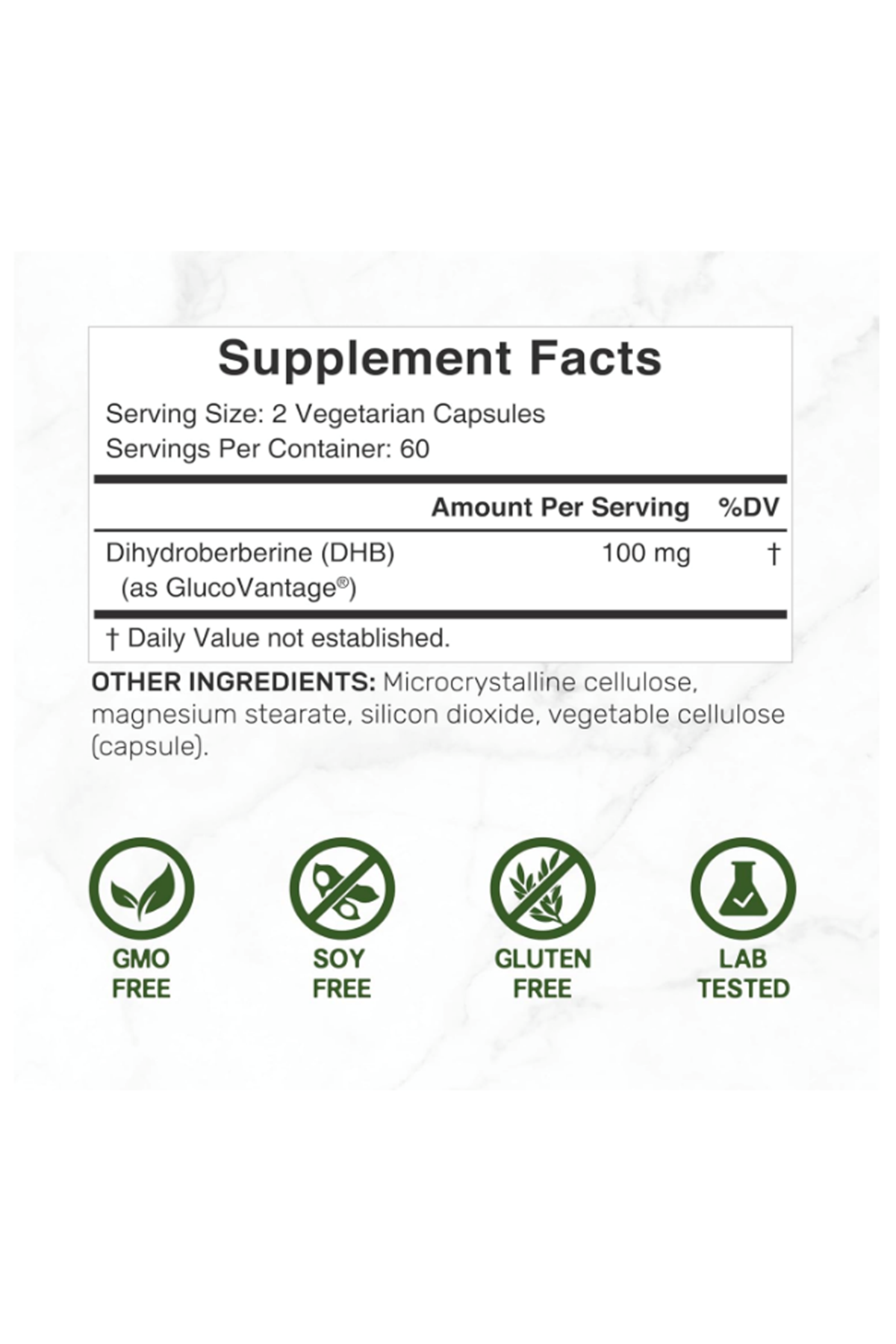 DEAL SUPLAMENT Dihydroberberine ((SKT:09.2026))  100mg 120 Veg Capsul – 5X More Bioavailab Berberine HCL – GlucoVantage Formul.51.