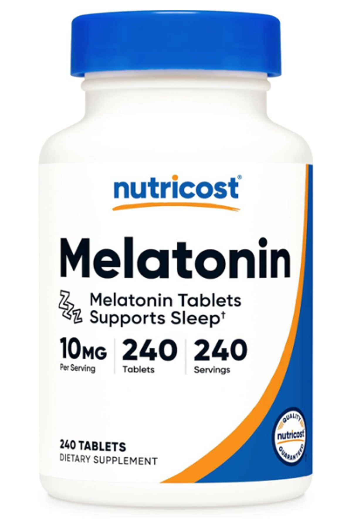 Nutricost Mela tonin 10mg, 240 Tablets - 10mg Per Serving, Non-GMO, Gluten Free.33.