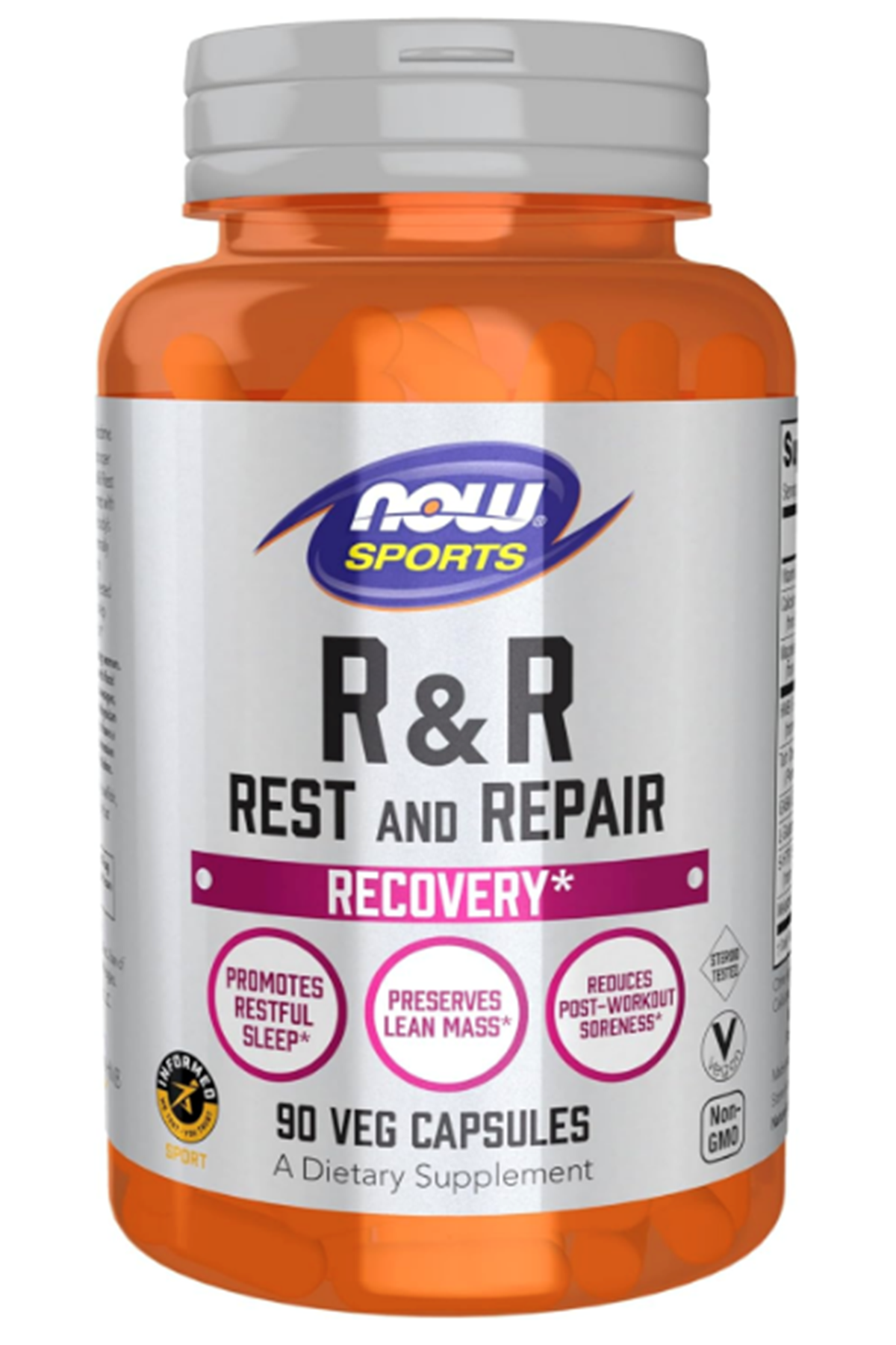 NOW Foods, Rest  Repair, Recovery , 90 Veg Capsules -HMB -Tart Cherry - GA.BA -L-Glutamine- 5-HTP.47.