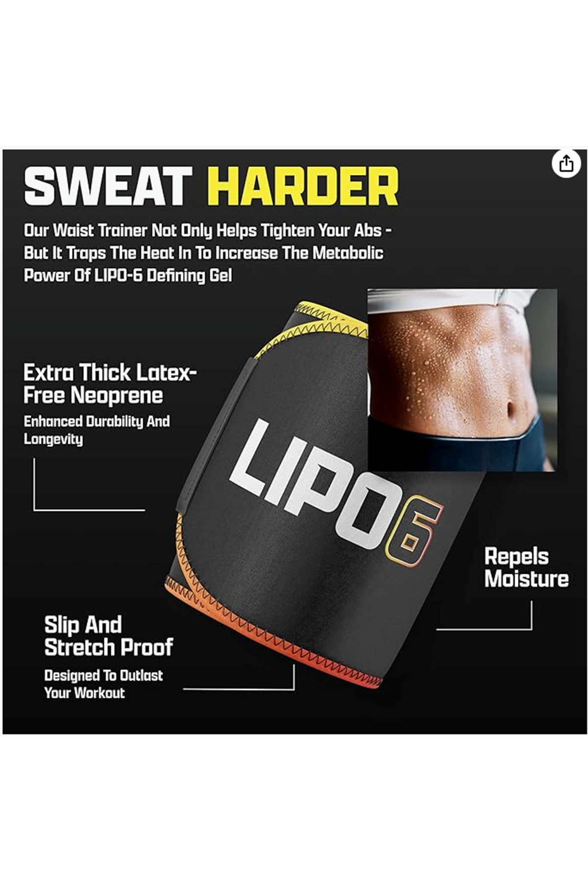 Nutrex Lipo-6 Defining Gel + Nutrex Belt Thermogenic Fat Burner USA Version.56.