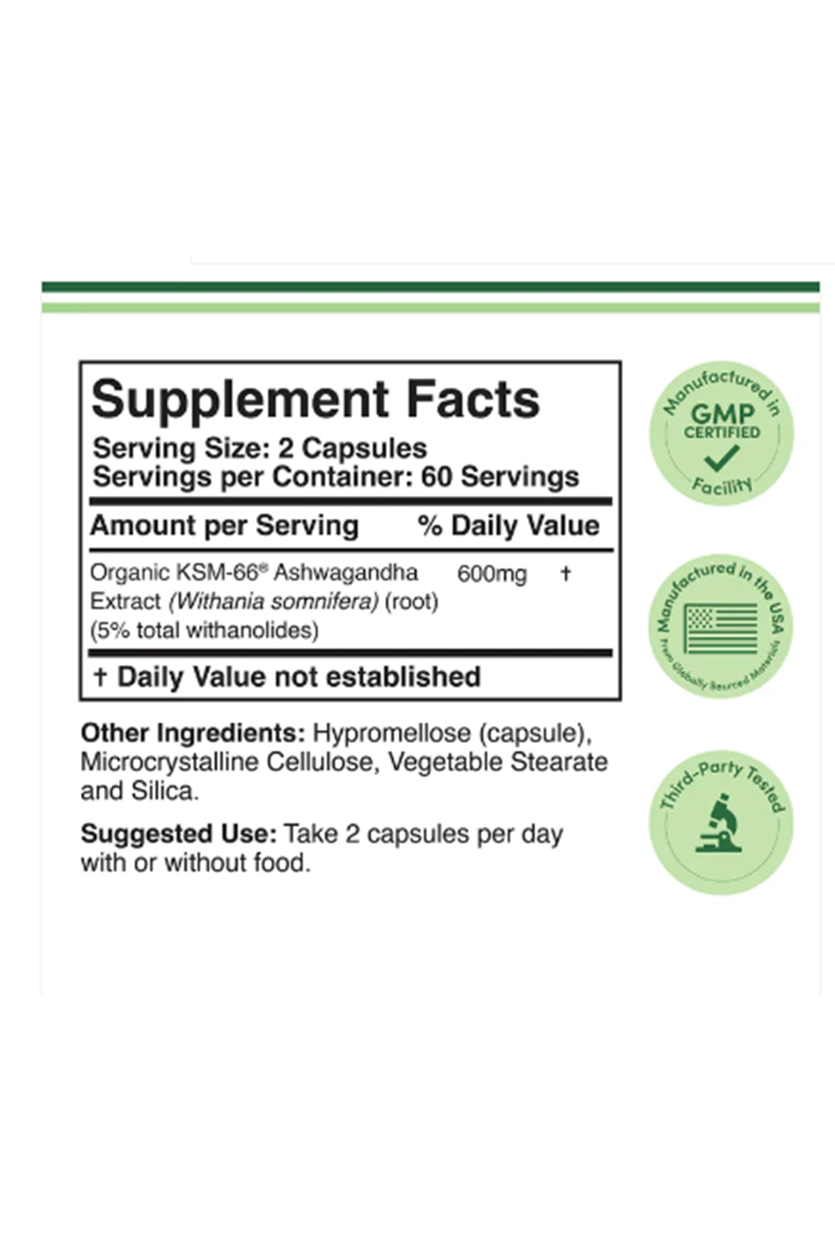 Double Wood   KSM-66 600mg 120 Capsul.USA.41.