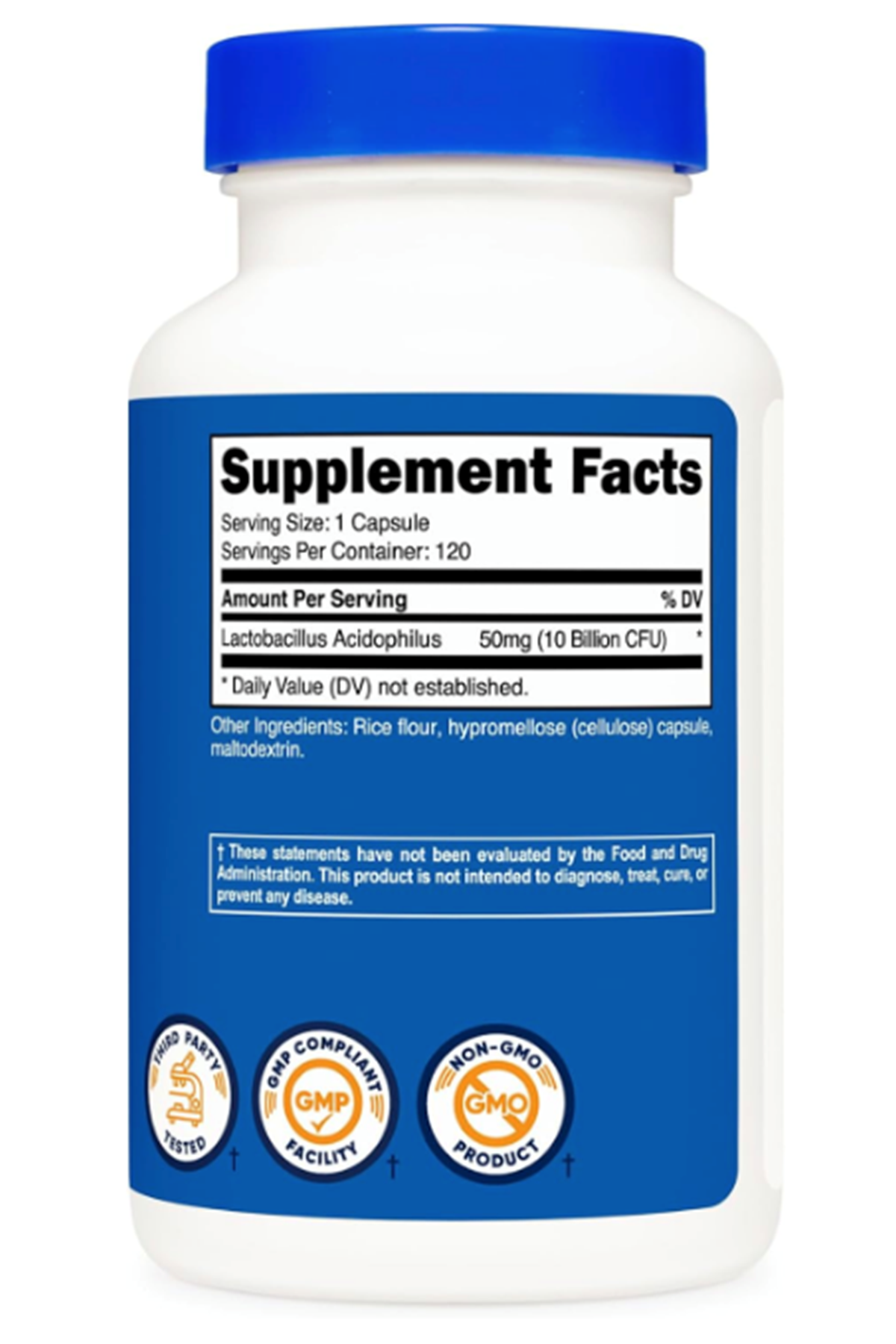 Nutricost Lactobacillus Acidophilus (Özelsporcugıdaların'dan !!) 10 Billion CFU, 120 Vegetarian Capsules.
