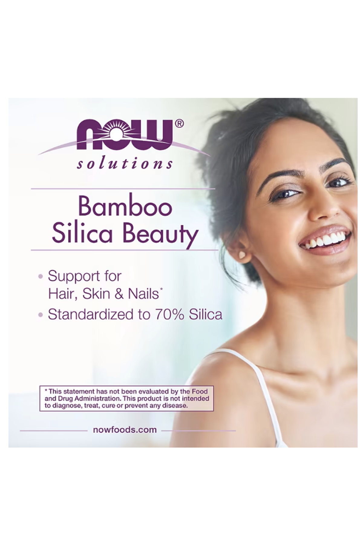 NOW Foods, Solutions, Bamboo Silica Beauty, 90 Veg Capsules (380 mg per Capsule).42.