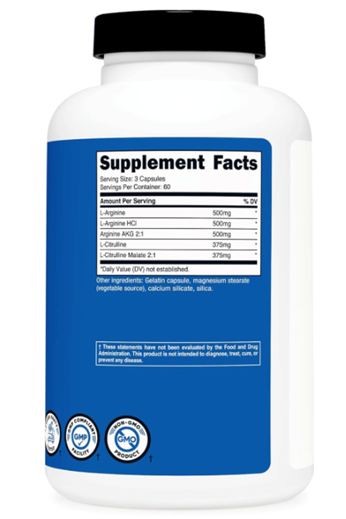 Nutricost Nitrik Oxıde Booster  2250mg, 180 Capsules.