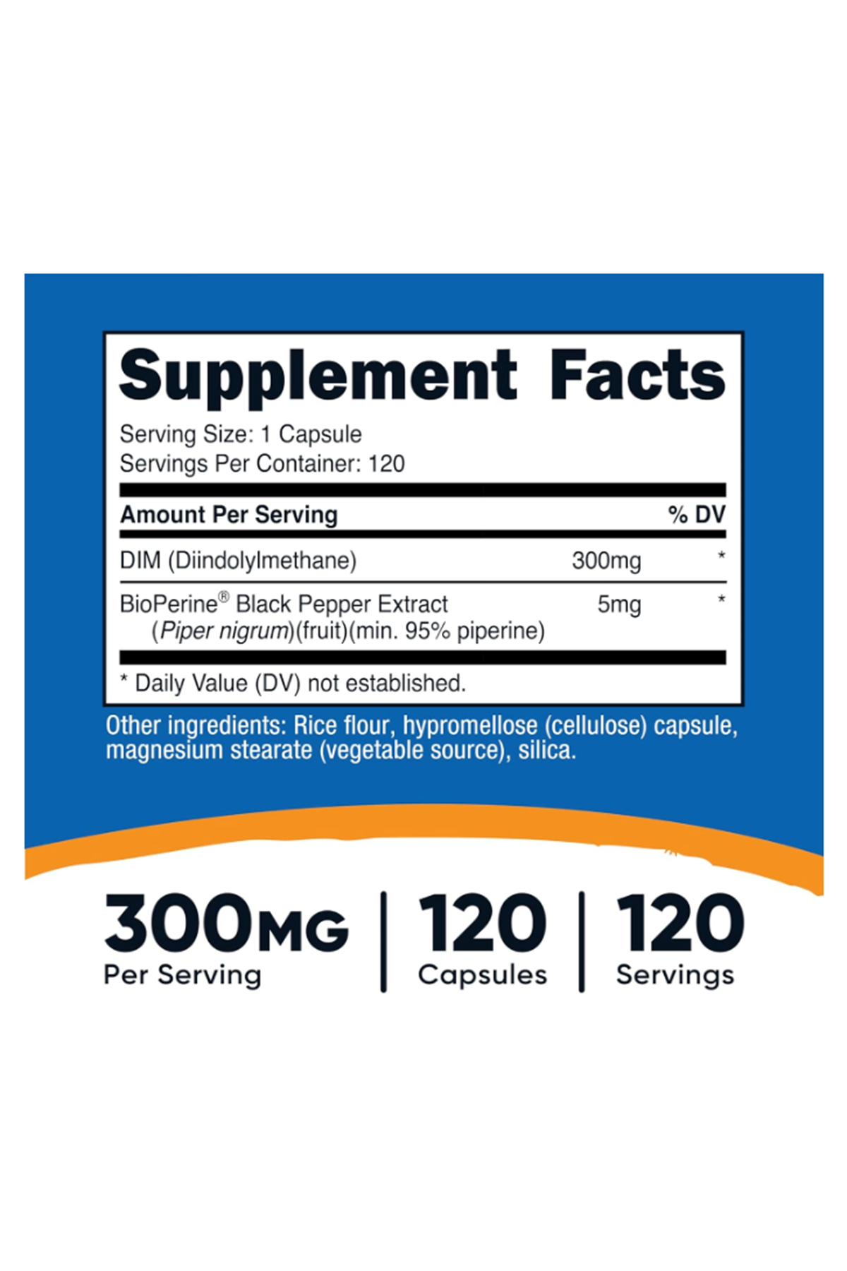 Nutricost DIM Plus BioPerine (Özelsporcugıdaların'dan !!) 300mg, 120 Vegei Capsul.