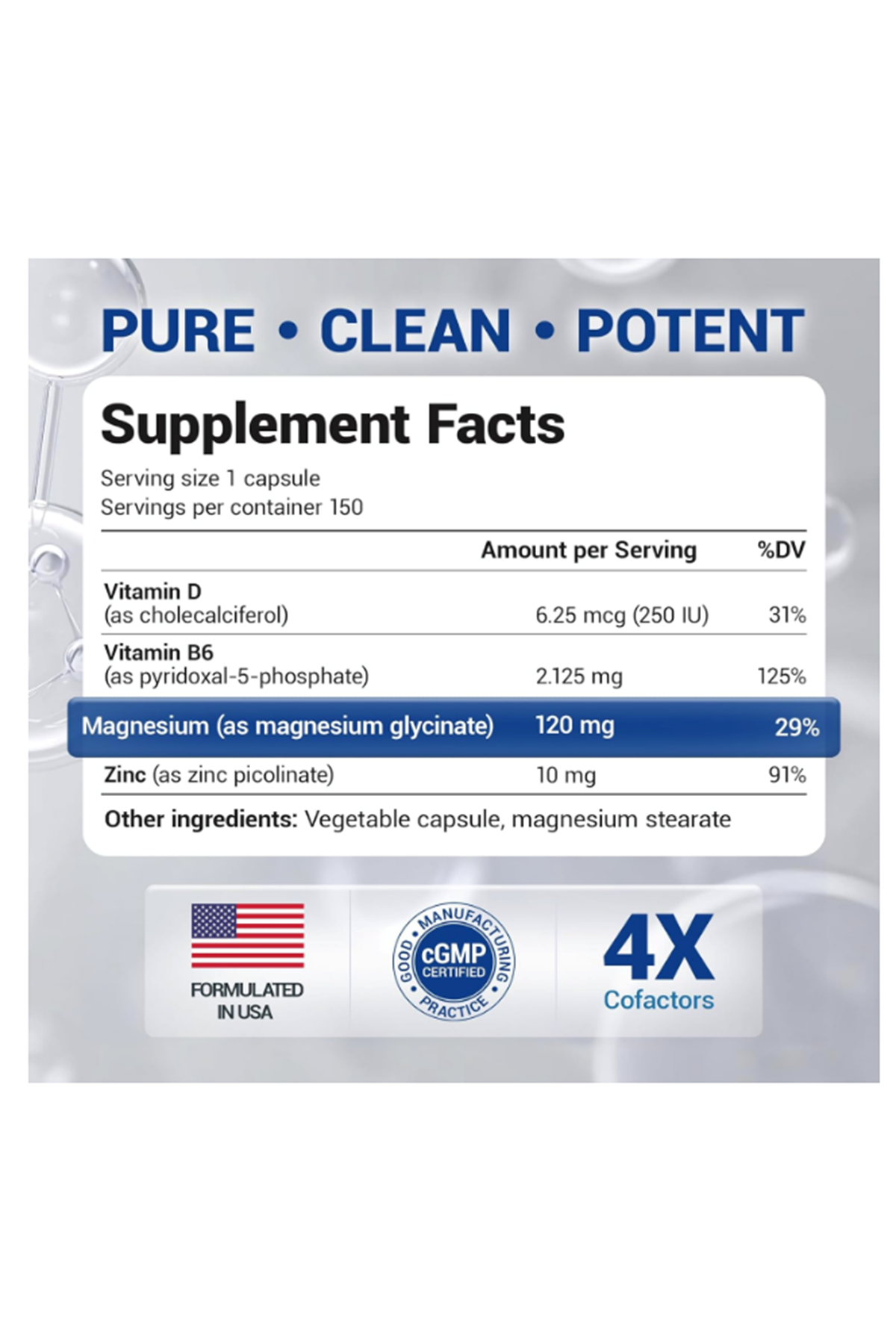 Dr. Berg Maximum Strength Chelated Magnesium Glycinate Clean 150 Capsul.Abd Menşei.55.