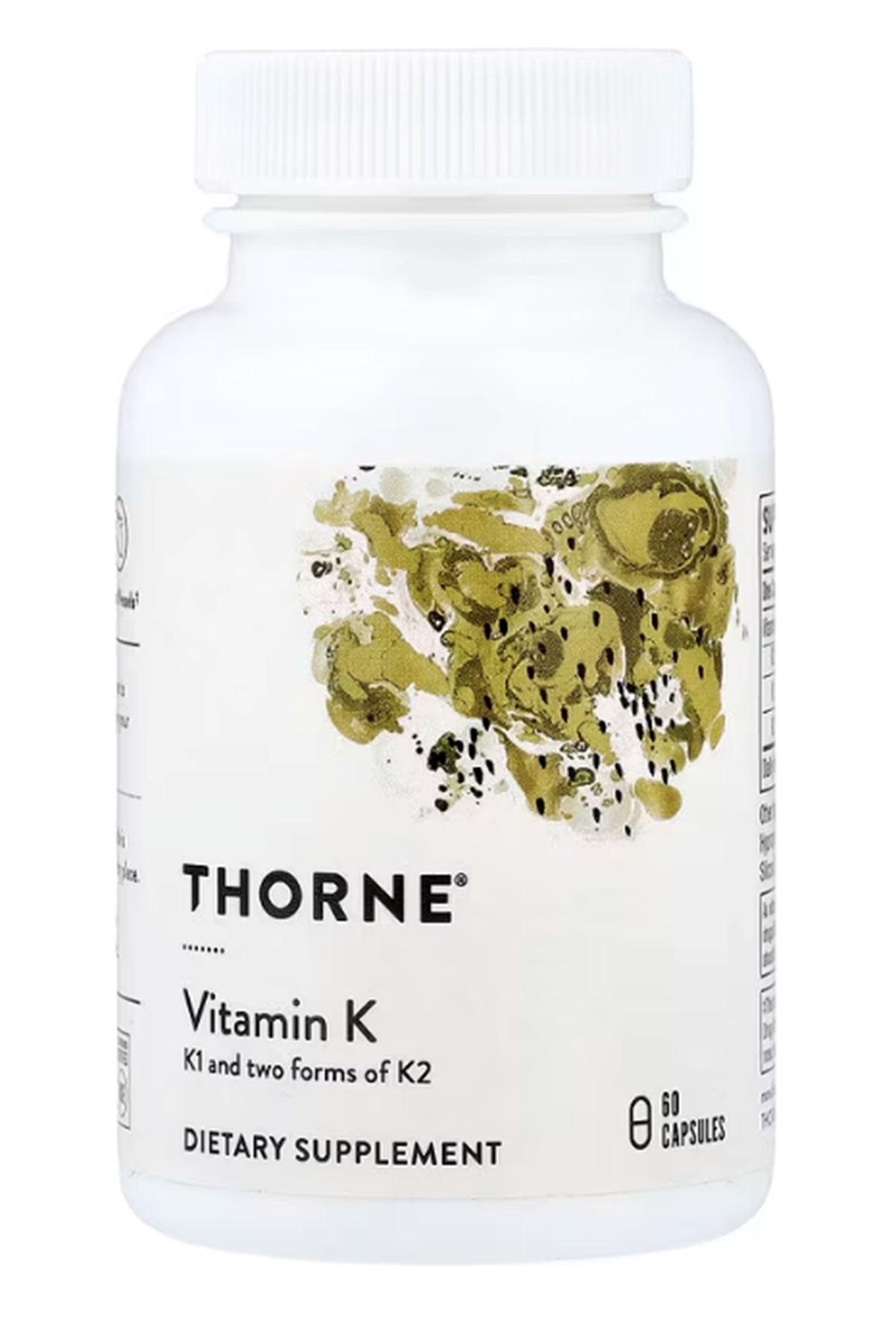 THORNE (Ösg Özel Sporcu Gıdaları) Vitamin K  Vitamins K1 and K2 (as MK-4 and MK-7)  60 Capsul.Orj Usa.58.