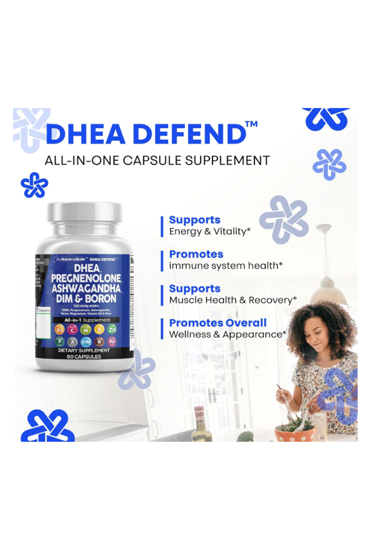 Clean Nutra Dehydroepiandrosterone 200mg 60 Capsul DIM Boron.(Ösg Özel Sporcu Gıdaları)