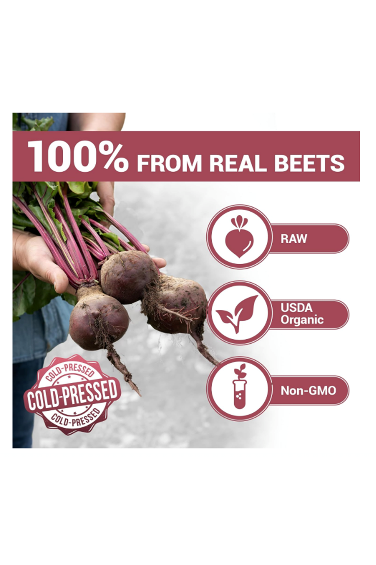 Dr. Berg Raw Organic Beet Powder–90gr 30 Servis USDA Certified Nitric Oxide, Energy, Blood Flow.