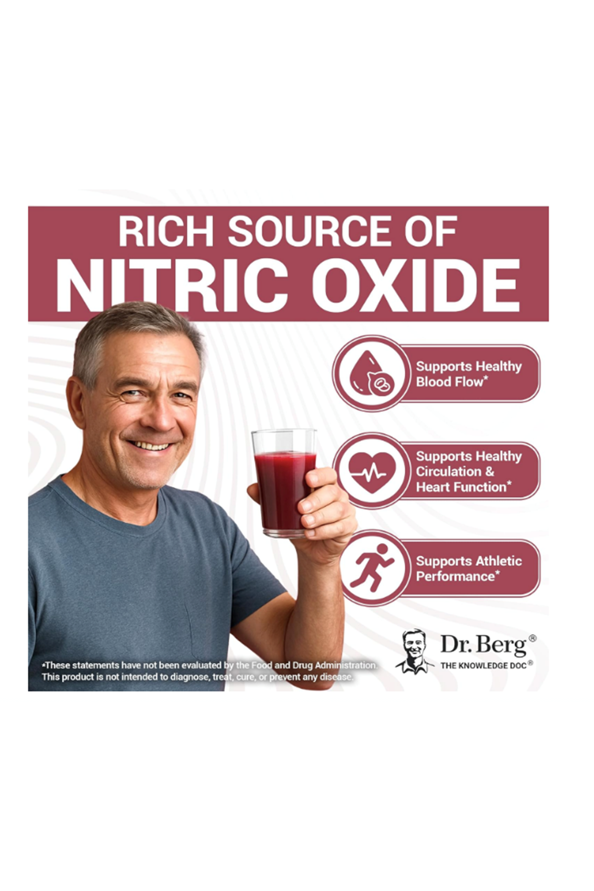 Dr. Berg Raw Organic Beet Powder–90gr 30 Servis USDA Certified Nitric Oxide, Energy, Blood Flow.