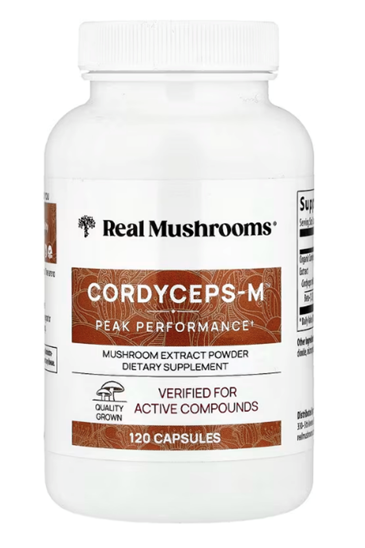 Real Mushrooms (Ösg Özel Sporcu Gıdaları) Cordyceps M Mushroom Beta Glucans 120 Capsul.ORJ ABD MENŞEİ.