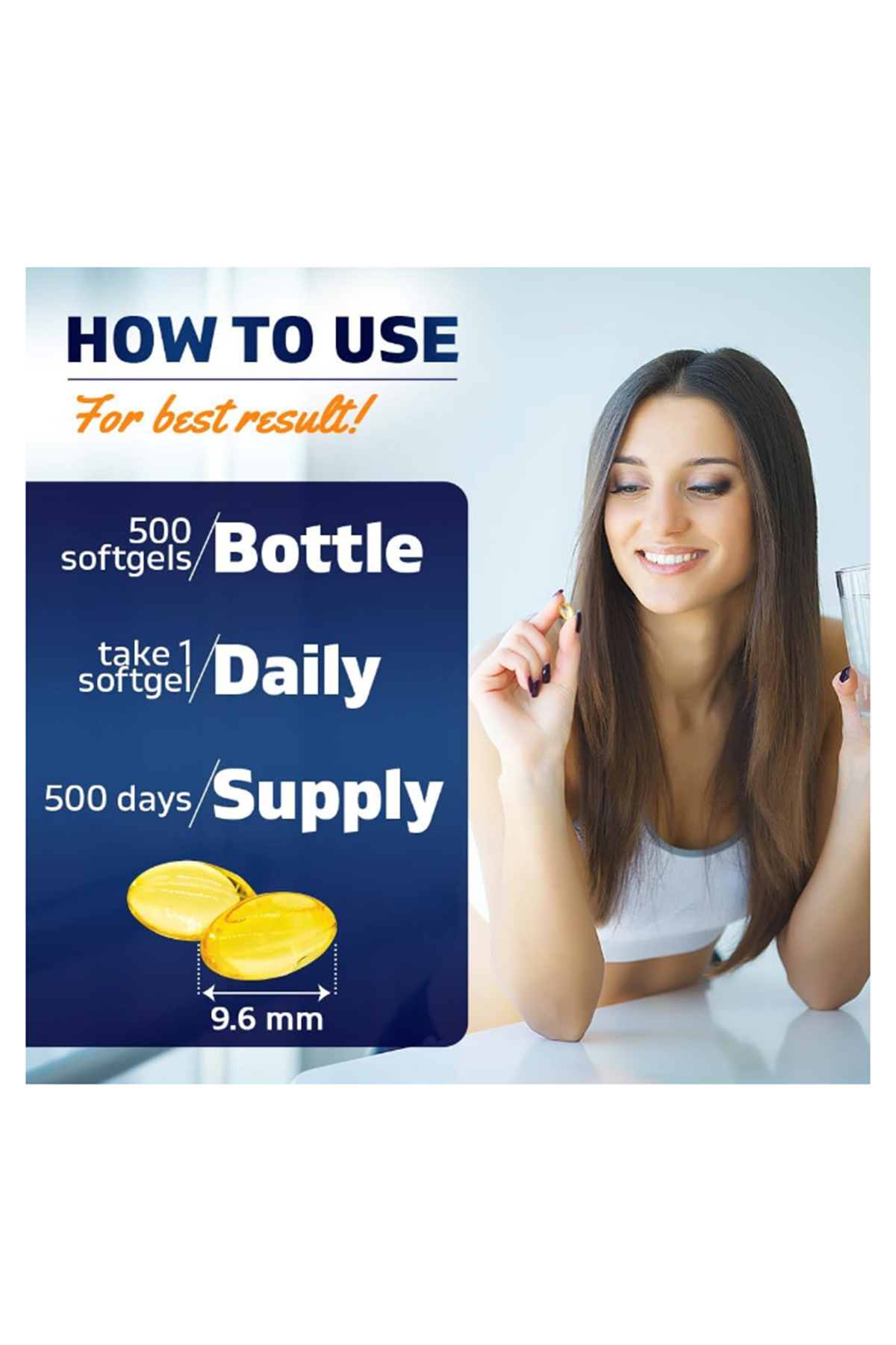 Vitamatic Vitamin D3 5000 IU (125 mcg) – 500 Mini Softgels Olive Oil-Based Formula – Cold-Pressed.Made ın Usa.