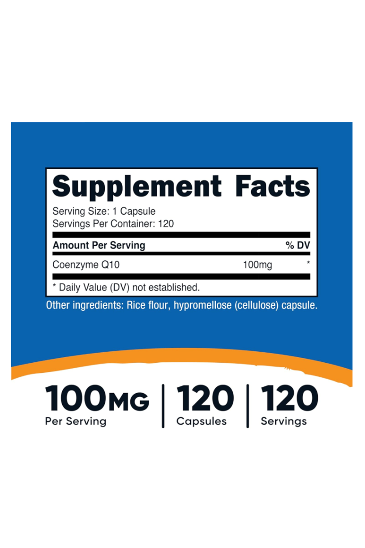 Nutricost CoQ10 100mg,  120 Vegei Capsules High Absorption Coenzyme Q10.