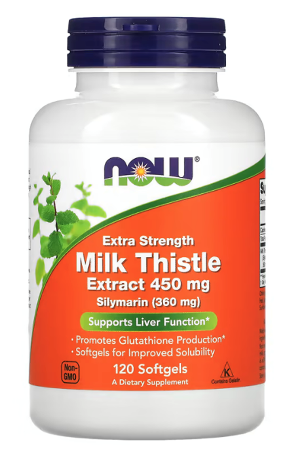 NOW Foods Milk Thistle Extract 450mg 120 Softgels.(Ösg Özel Sporcu Gıdaları)