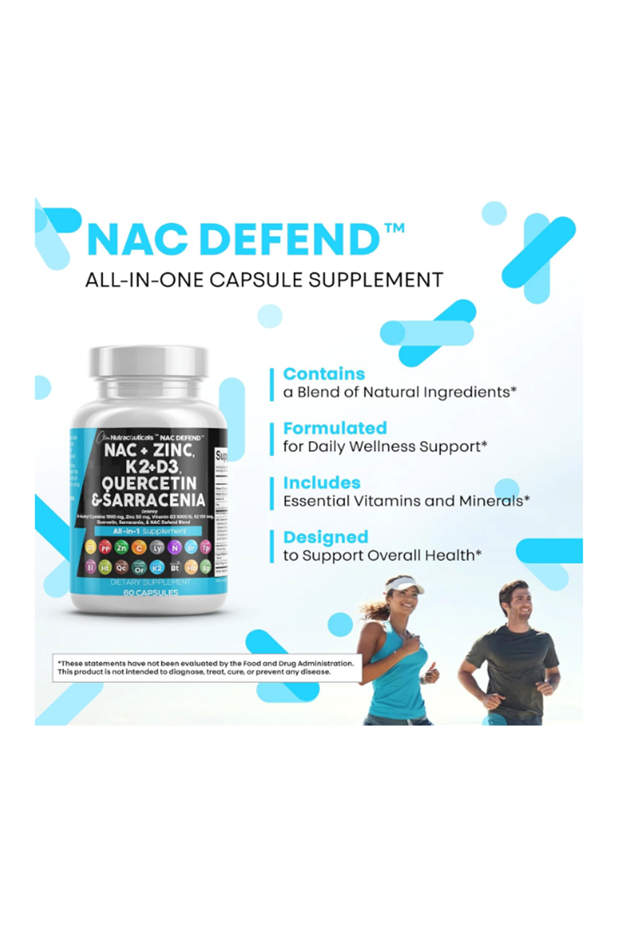Clean Nutraceuticals  N-Acetyl Cysteine 60 Capsul Vitamin D3 K2.(Ösg Özel Sporcu Gıdaları)
