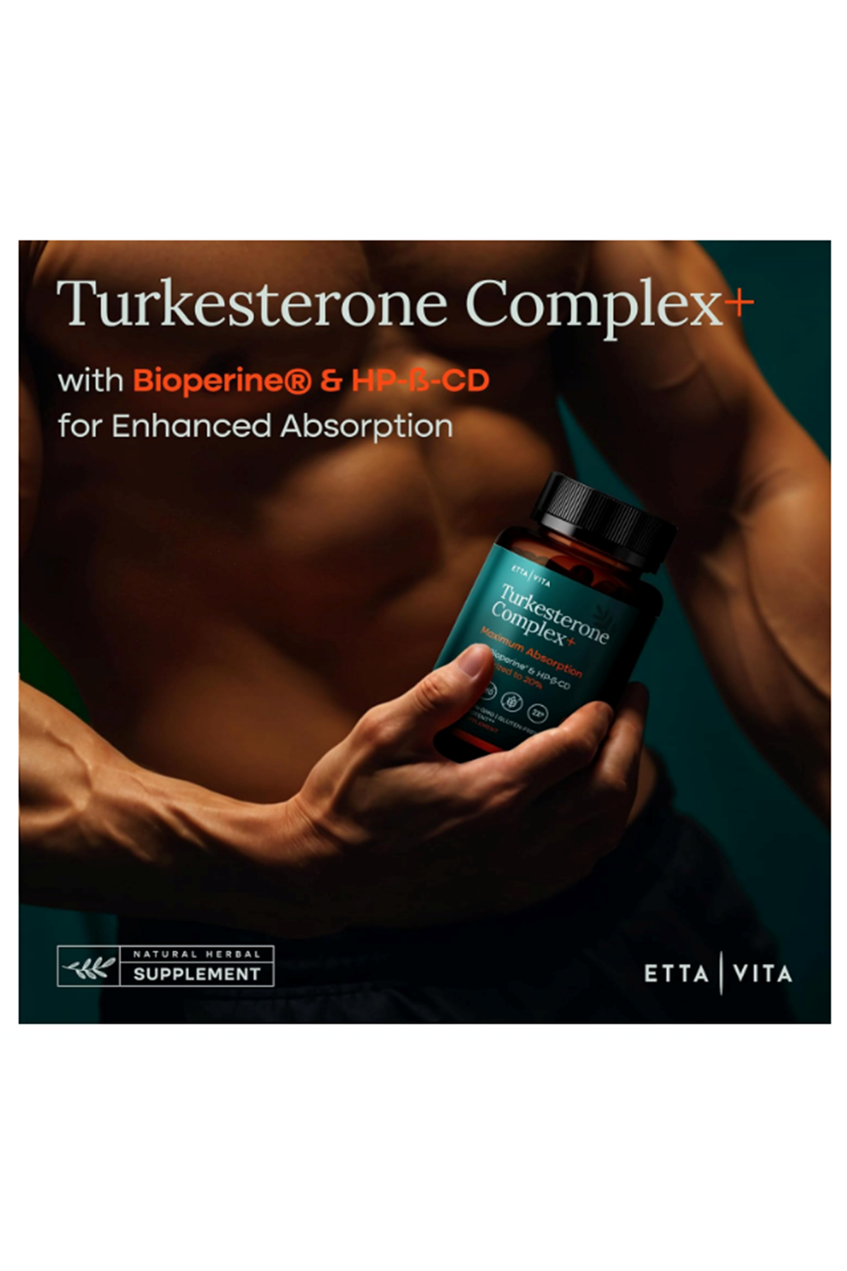 Etta Vita Turkesterone Energy Bioperine ile Yüksek Emilim 60 Capsul.Made ın Usa.62.