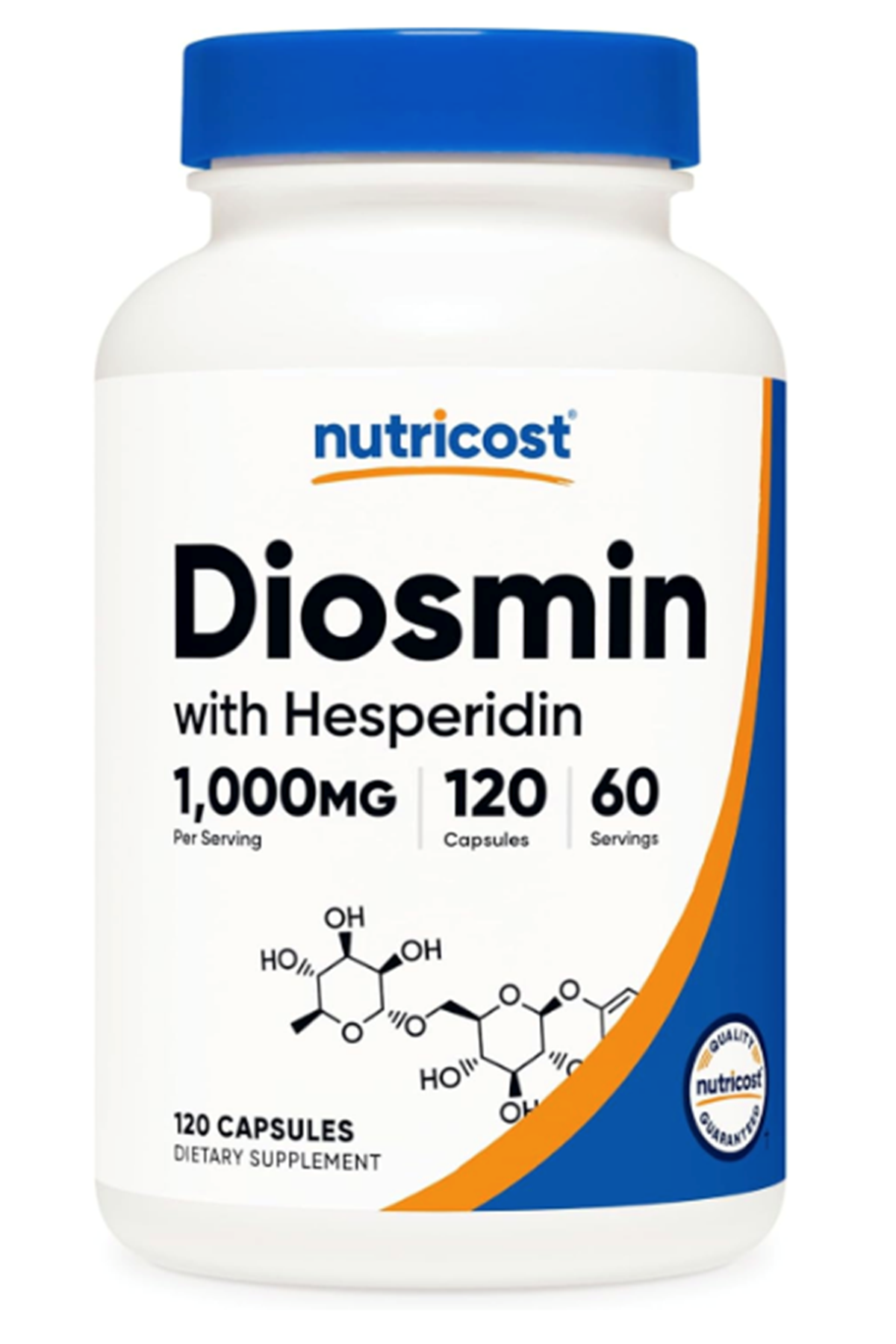 Nutricost Diosmin with Hesperidin (1000mg) 120 Capsules - Diosmin Complex, Vegan, GMO-Free, Gluten-Free, 60 Servings.