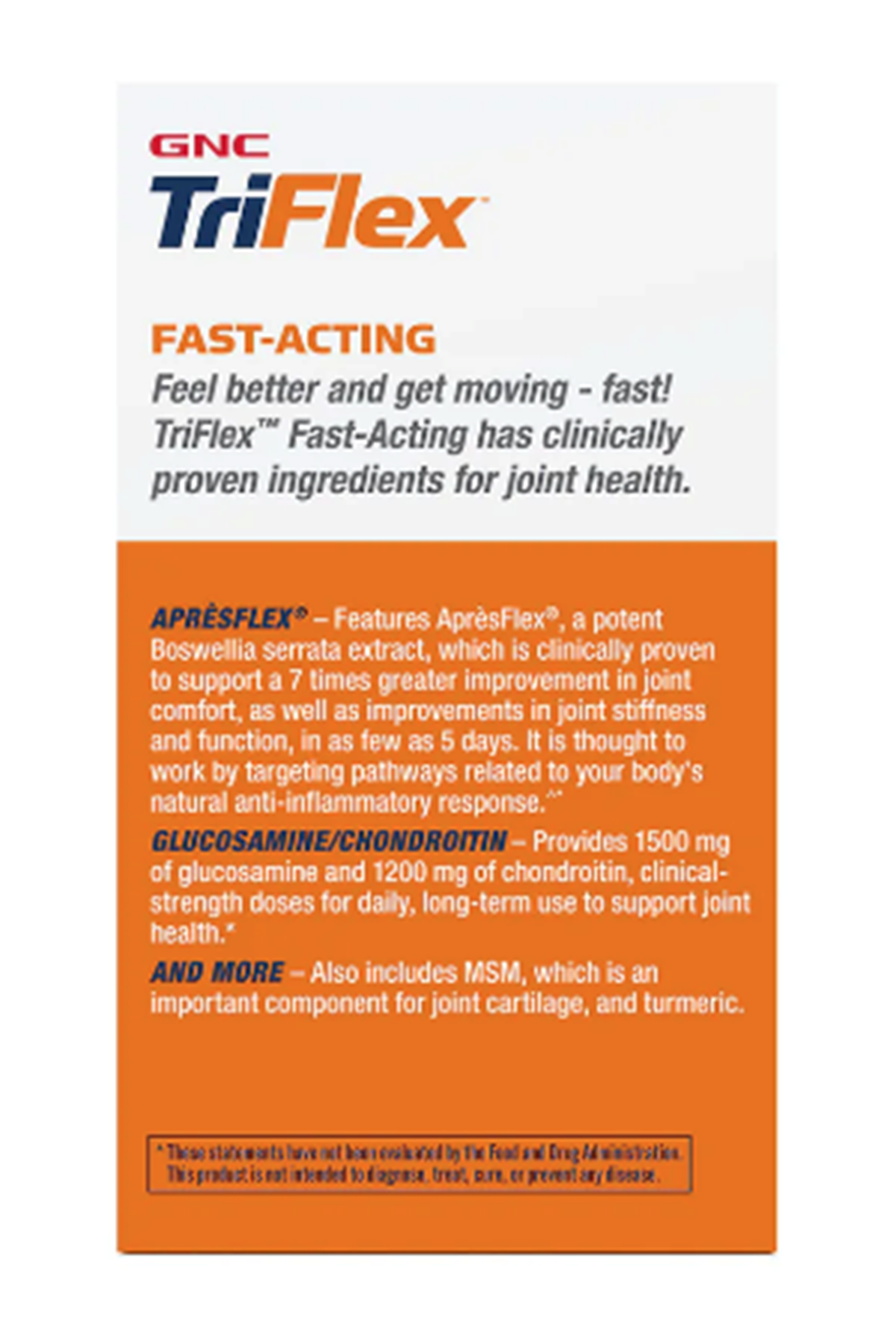 GNC TriFlex™ Fast-Acting 120 Tablets.
