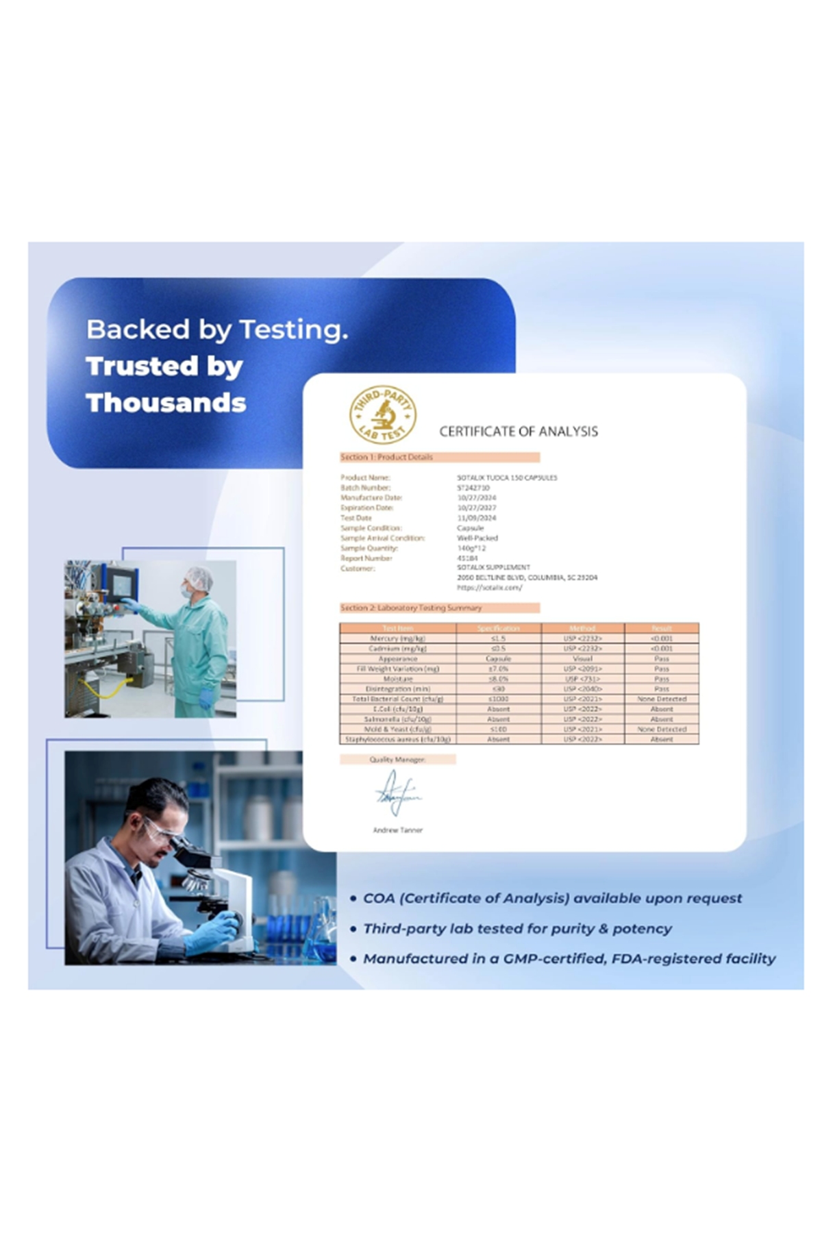 SOTALIX TUDCA 1200mg  150 Capsul  Milk Thistle – 85% Silymarin Flavonoids – Supports Liver Detox.