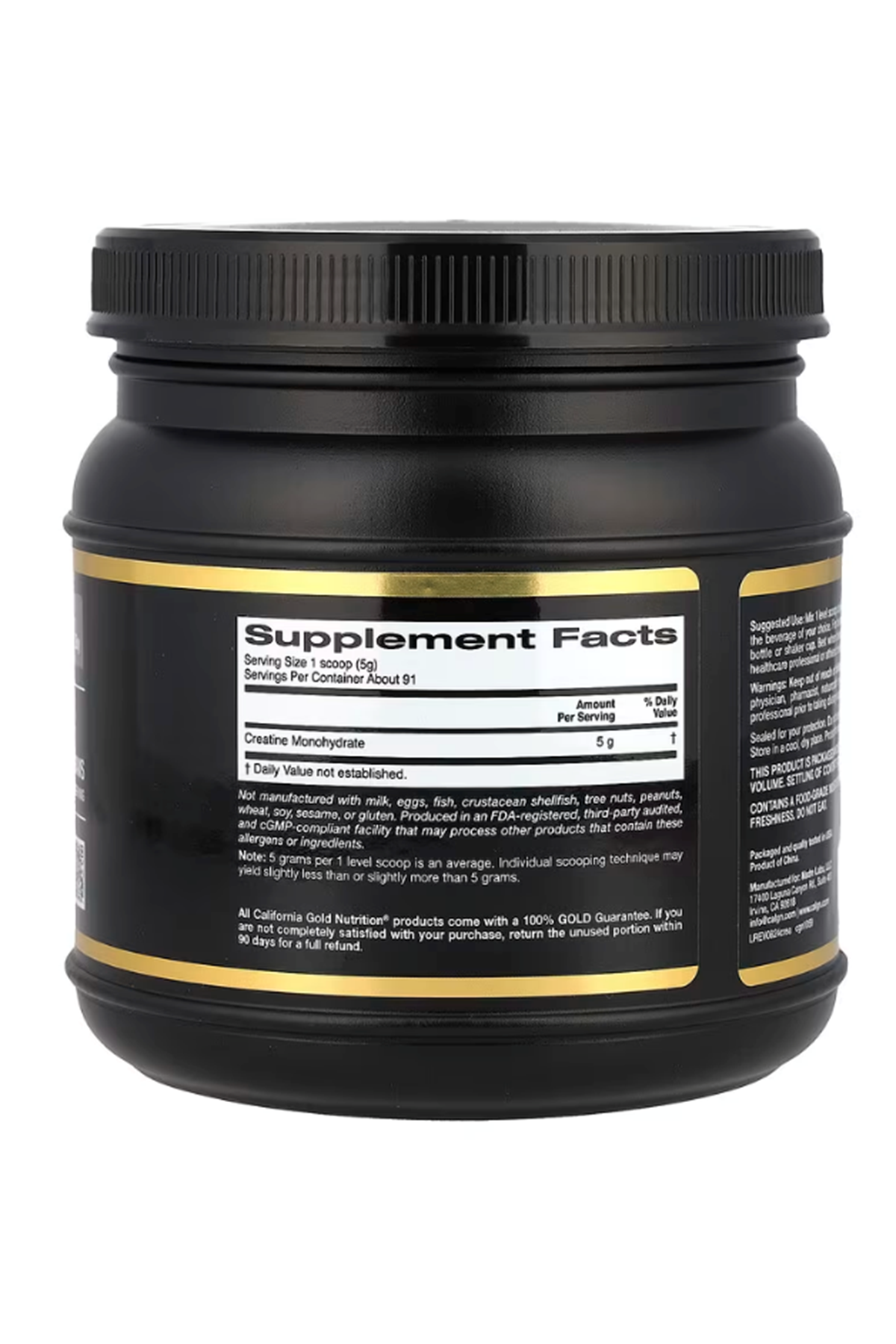 California Gold Nutrition, Sport, Pure Creatine Monohydrate, Unflavored, 1 lb (454 g) Made ın Usa.