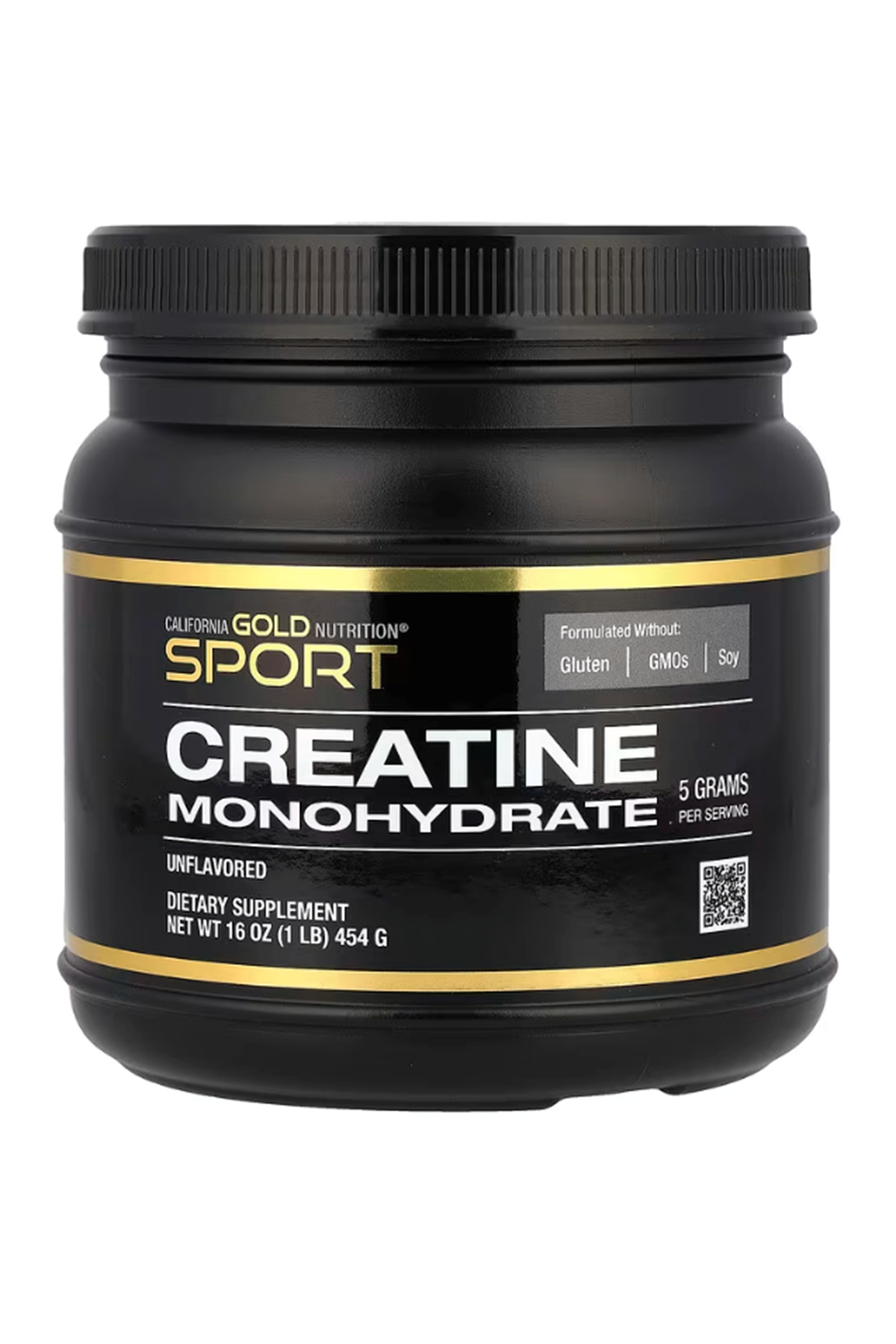 California Gold Nutrition, Sport, Pure Creatine Monohydrate, Unflavored, 1 lb (454 g) Made ın Usa.