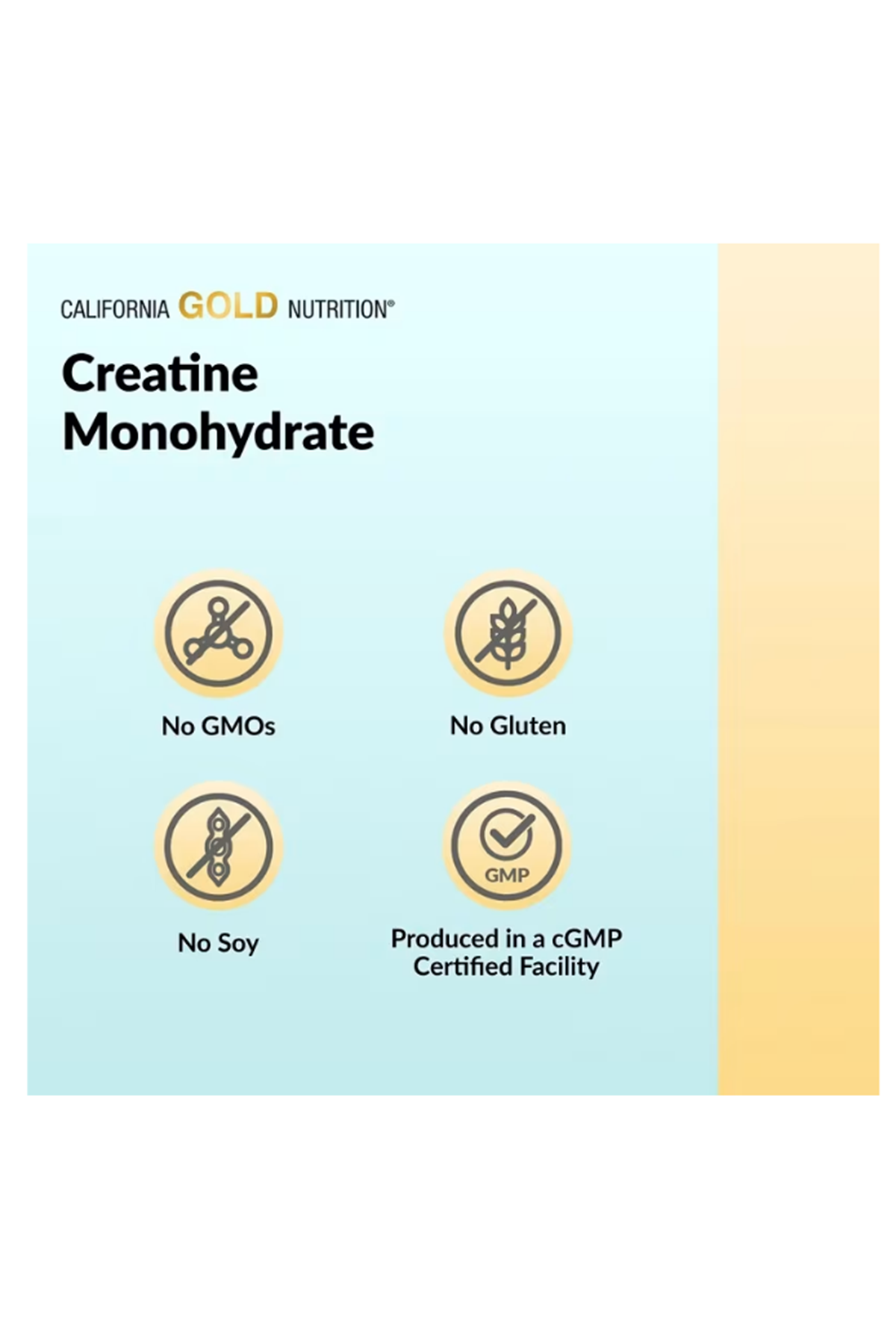 California Gold Nutrition, Sport, Pure Creatine Monohydrate, Unflavored, 1 lb (454 g) Made ın Usa.
