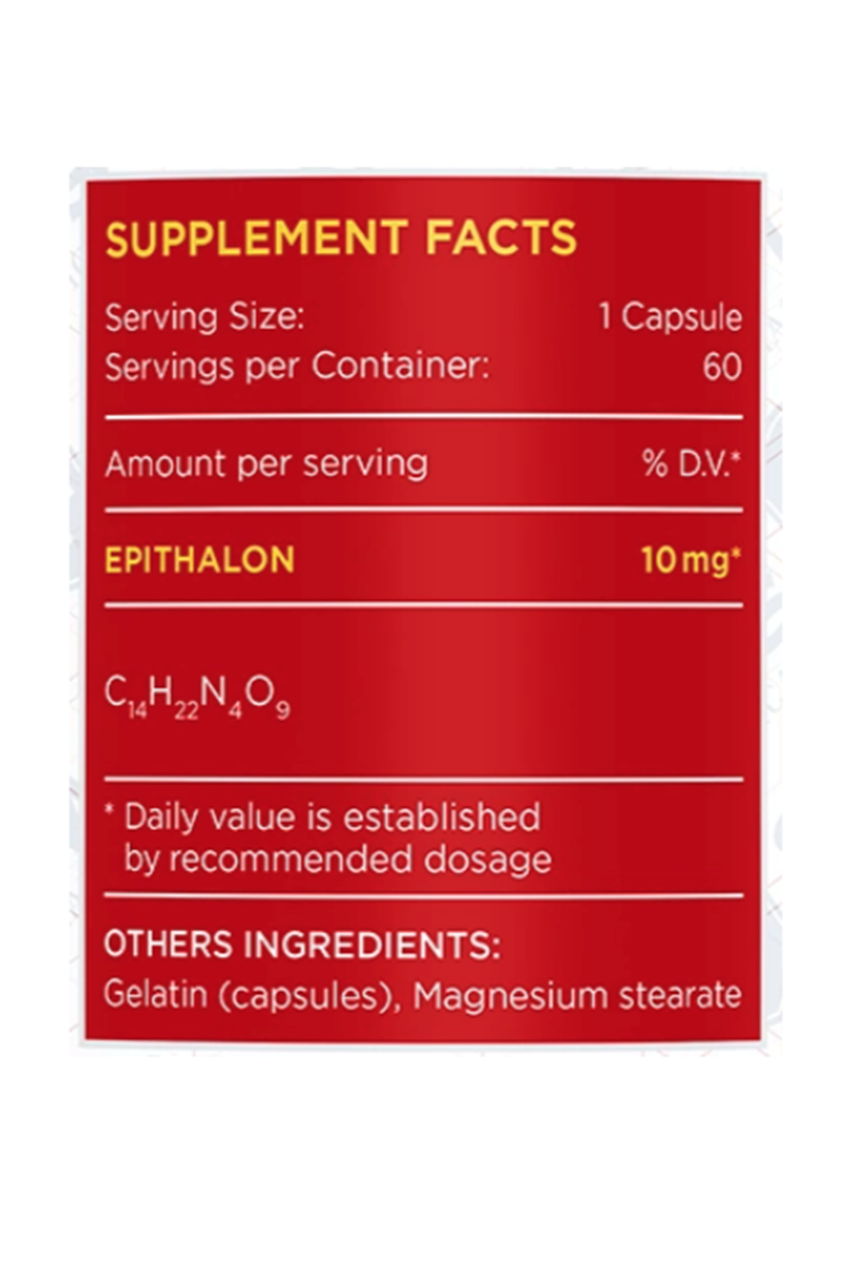 Swiss Pharmaceuticals Epithalon 10mg  60 capsul.