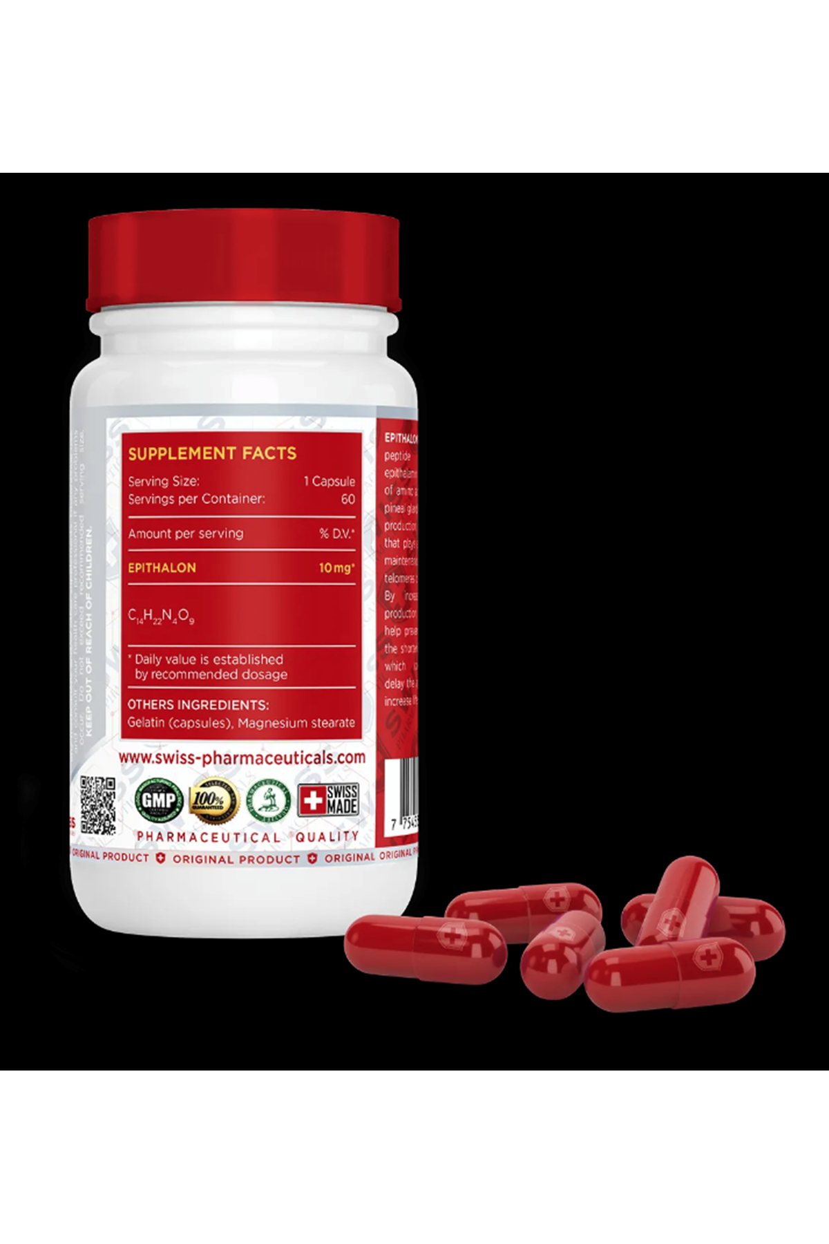 Swiss Pharmaceuticals Epithalon 10mg  60 capsul.