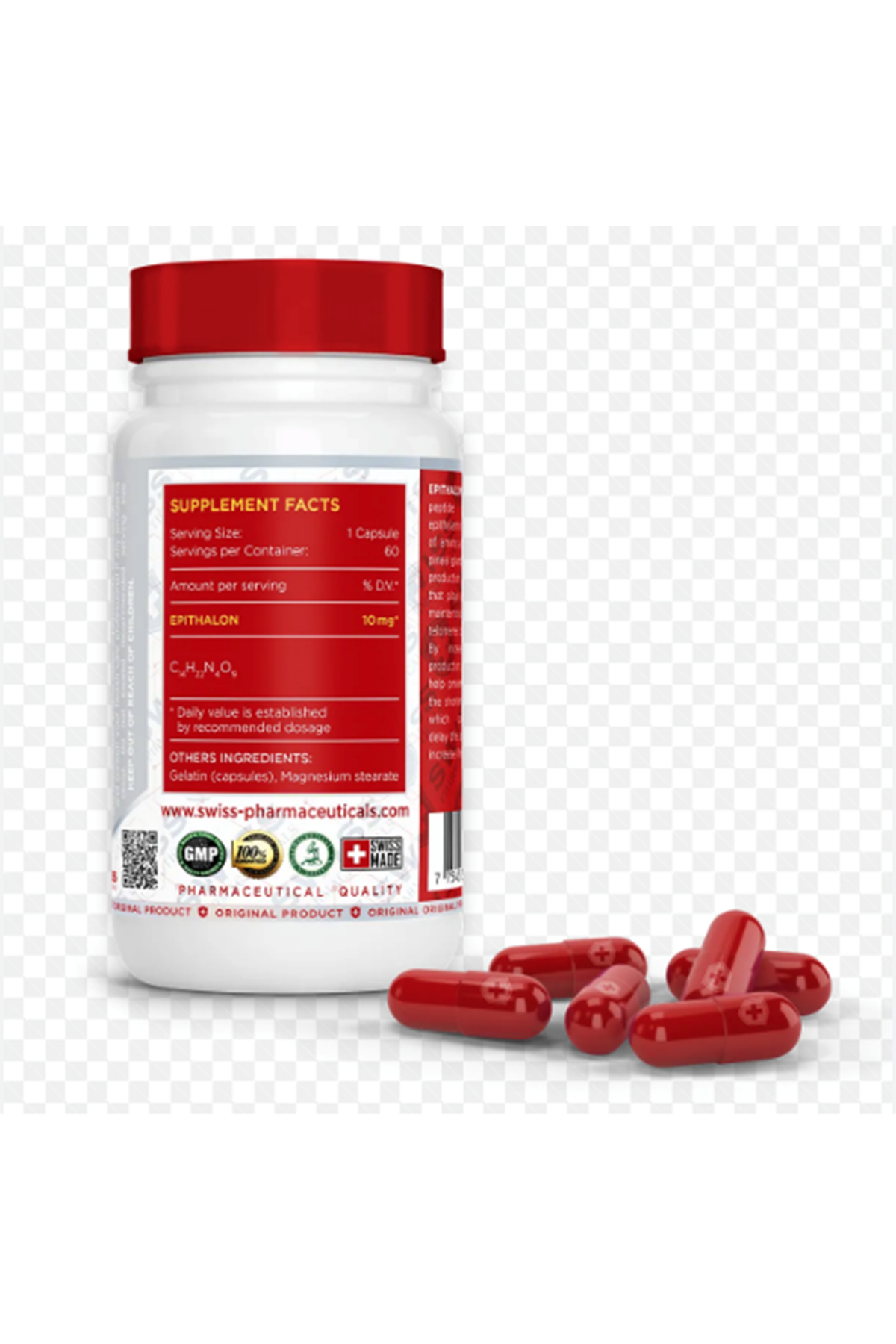 Swiss Pharmaceuticals Epithalon 10mg  60 capsul.
