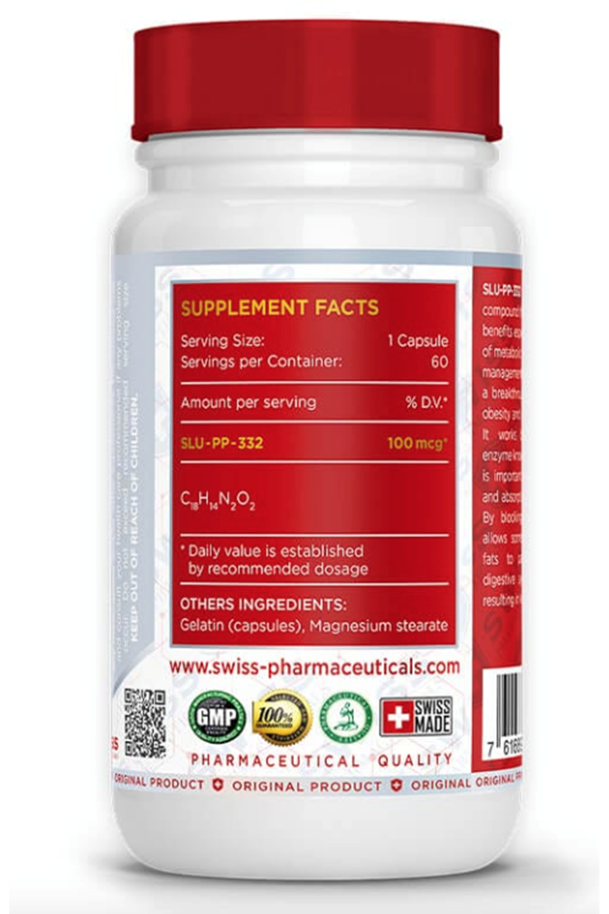 Swiss Pharmaceuticals SLU-PP-332 100mcg 60 Capsul.