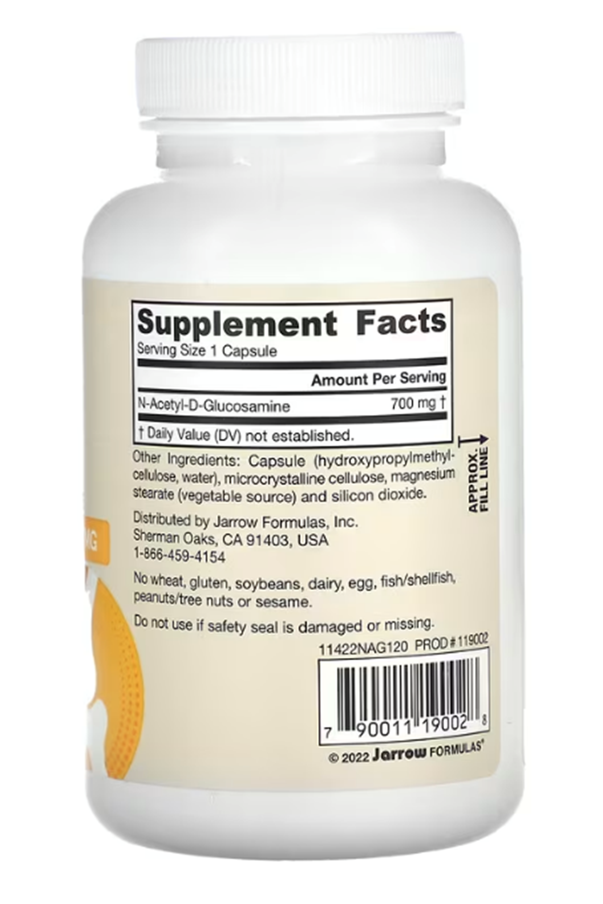 Jarrow Formulas® N-A-G 700mg (Özelsporcugıdaların'dan !!) N-Acetyl Glucosamine, Acetylated Form of Glucosamine Joint Support, 120 Veggie Capsul.