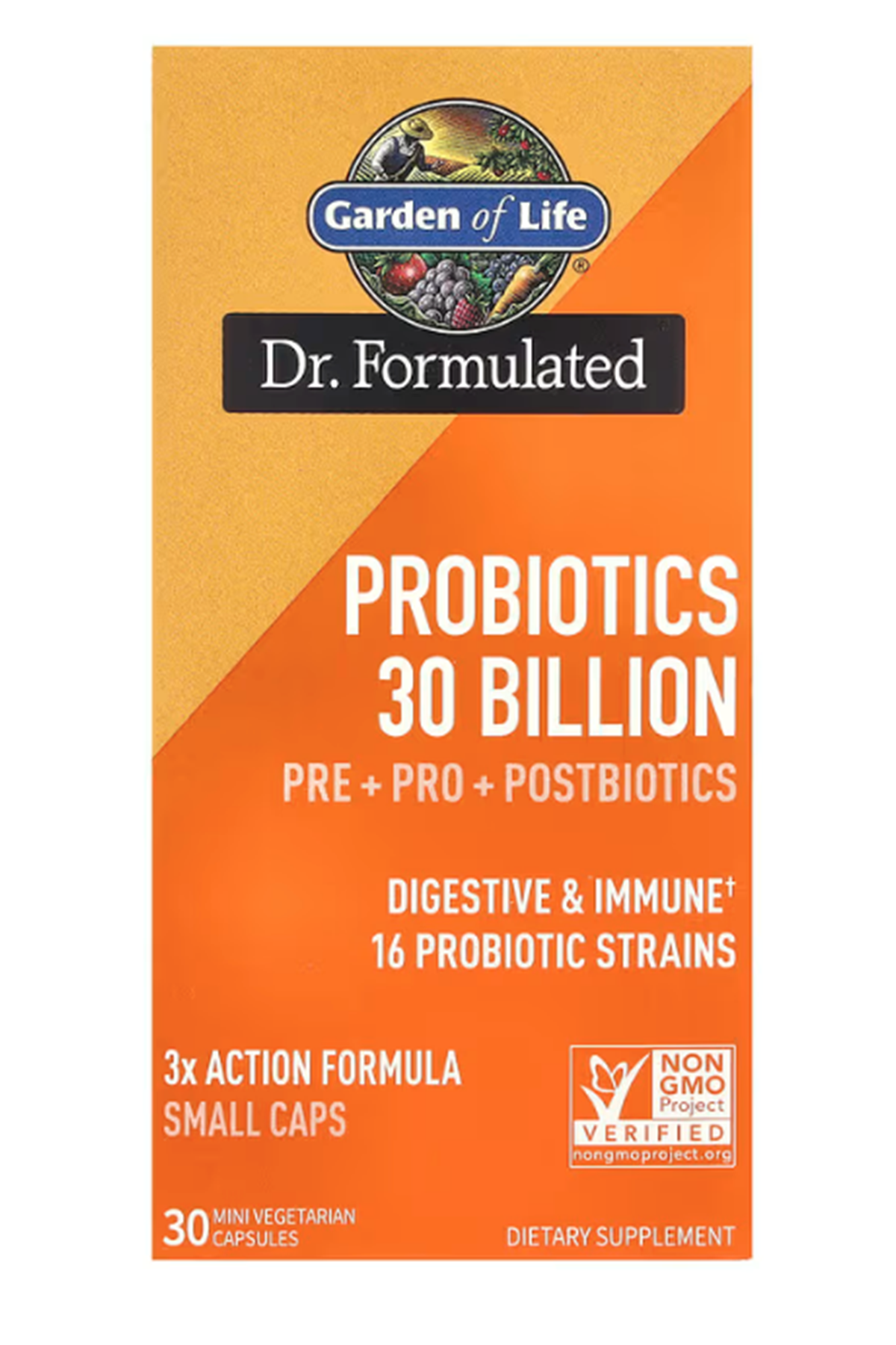 Garden of Life Dr Formulated 30 Capsul 3-in-1 Complete Probiotics, Prebiotics  Postbiotics - PRE + PRO + POSTBIOTIC for Adults’ Digestive  Immune Health, 30 Billion CFU.
