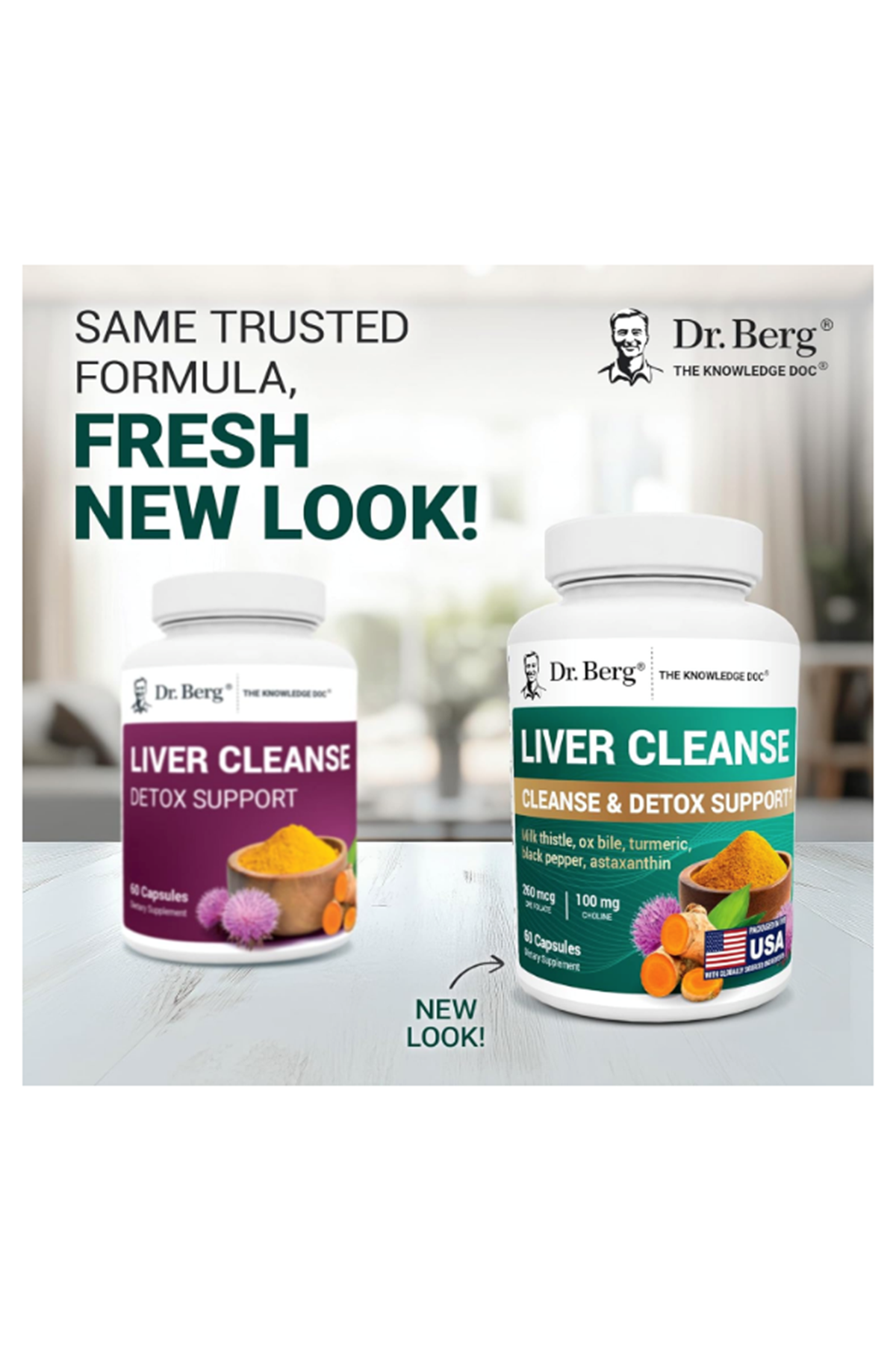 Dr. Berg Liver Cleanse Detox Unique Blend of Milk Thistle, Ox Bile  Folate - Liver Includes Turmeric, Black Pepper  Choline - 60 Capsul.49.