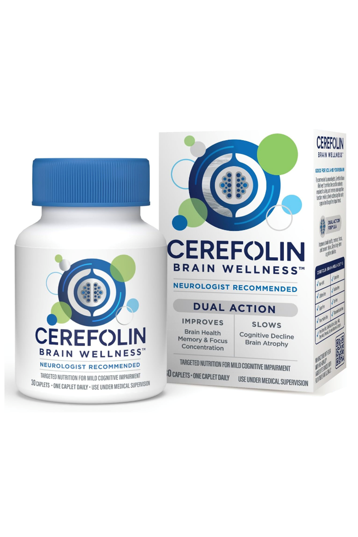 Alfasigma Cerefolin 30 Tablets Brain Wellness,Targeted for Cognitive, Improves Memory,Focus  Concentration, L-Methylfolate, N.A.C, B12, Neurologist Recommended