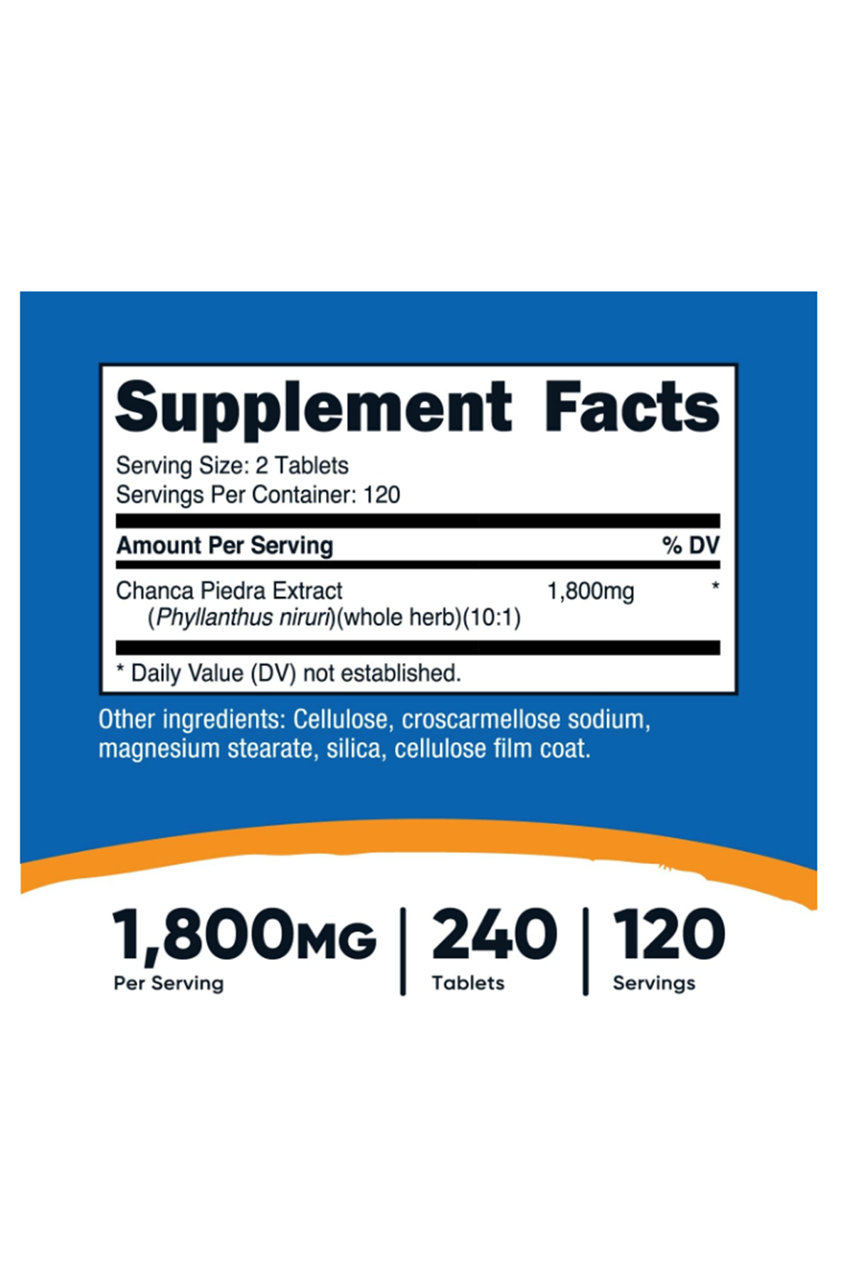 Nutricost Chanca Piedra Extract - Stone Breaker - 240 Tablets.Abd Menşei.