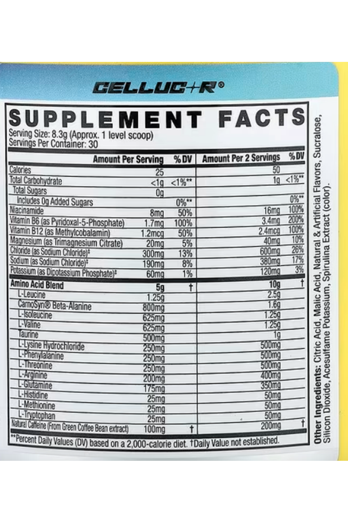 Cellucor C4 Energy + Aminos  30 Servis 5g BCAAs  EAAs for Muscle Recovery, 3 Electrolytes for Hydration, Natural Caffeine  Pre Workout  Zero Sugar.Usa Menşei!!.