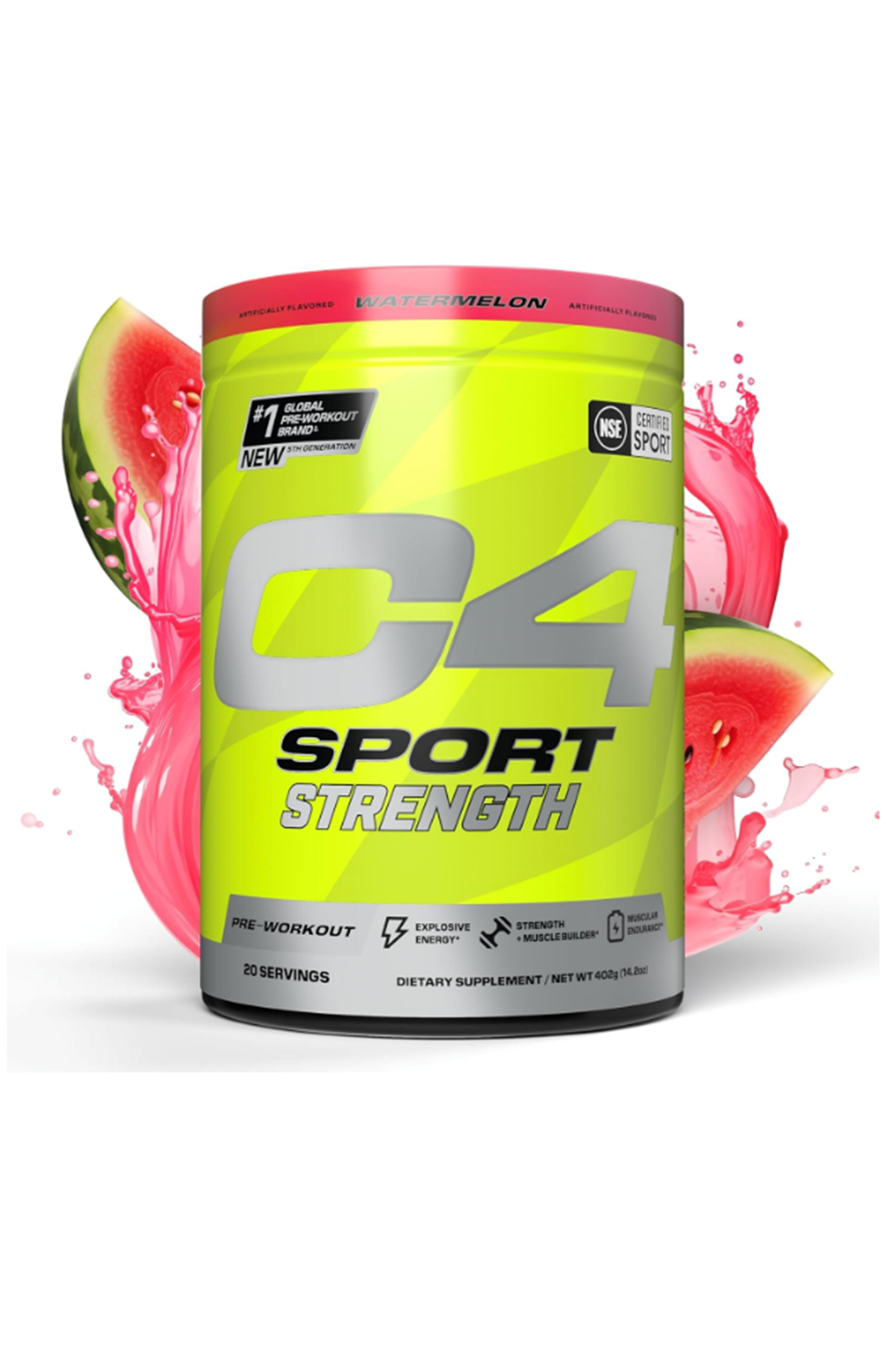 Cellucor C4 Sport Strength Pre Workout 20 Servis - NSF Certified for Sport - Beta-Alanine,Creatine,Caffeine Sugar Free.Usa Menşei.
