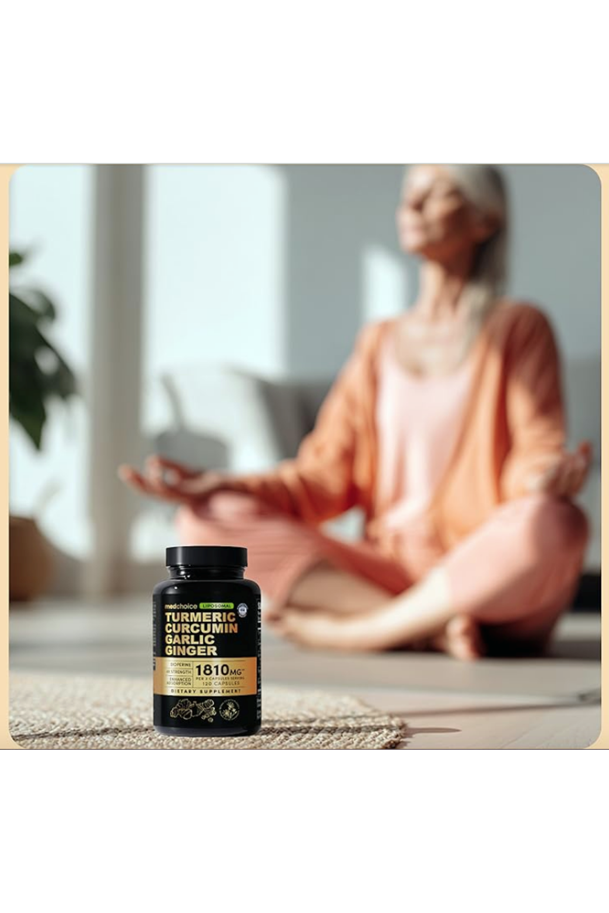 MEDCHOICE LIPOSOMAL Turmeric, Curcumın, Garlic, Ginger Root with BioPerine 120 Capsul.