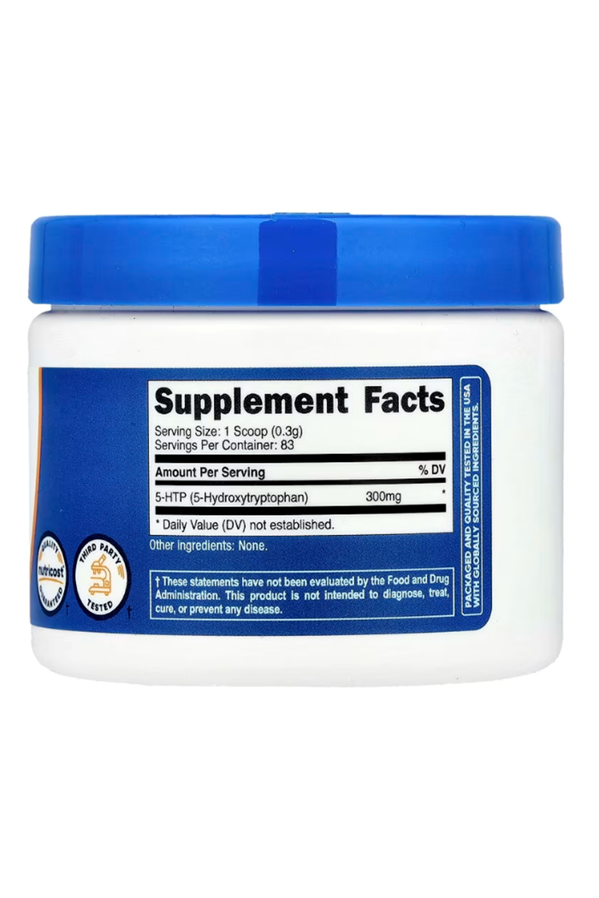 Nutricost 5-HTP Powder 25 Grams (300mg Per Serving) - Gluten Free  Non-GMO.