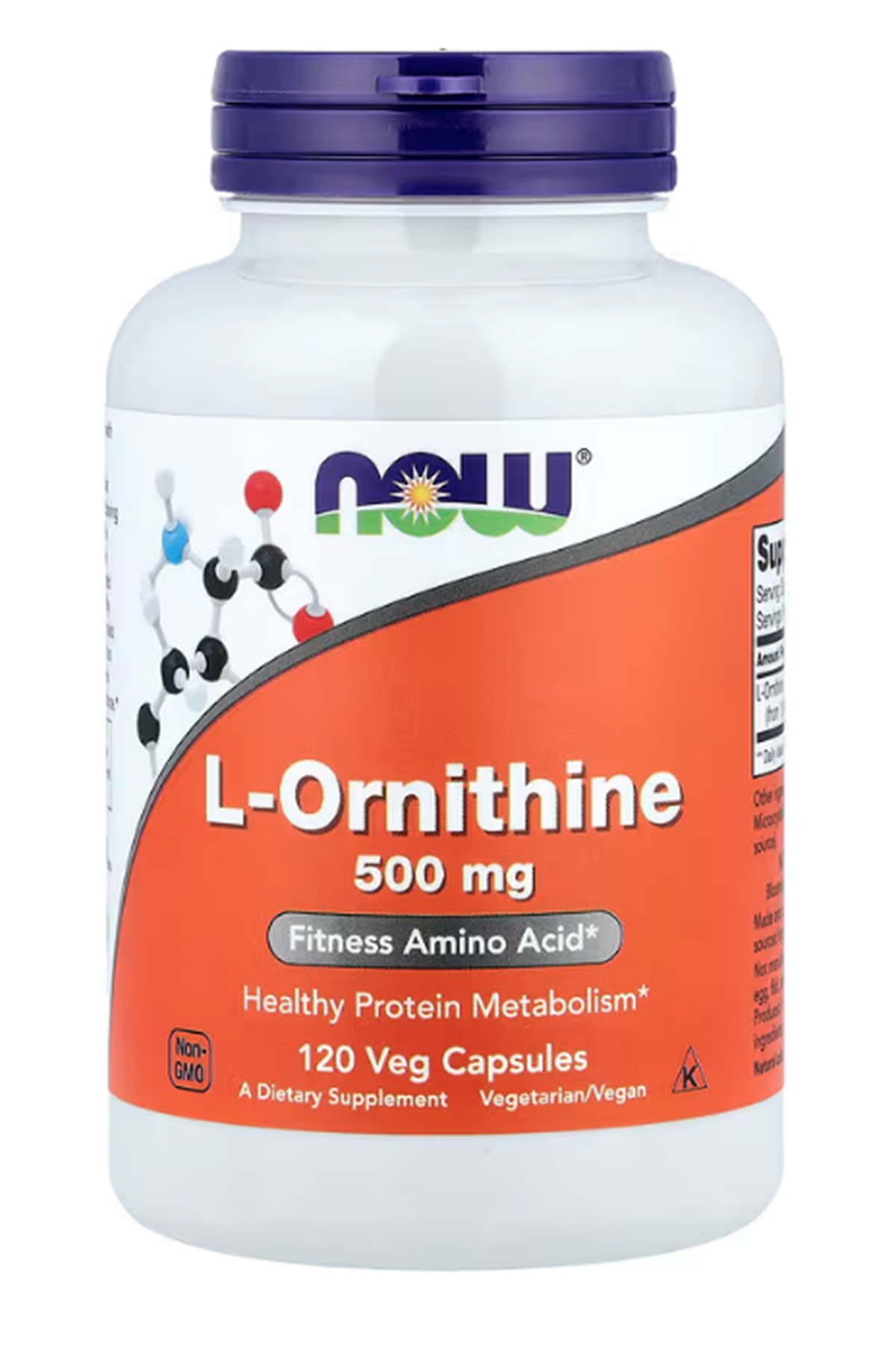 NOW  L-Ornithine (500 mg)  120 Vegie Capsul.ABD MENŞEİ .43.